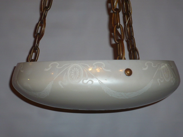 Calcite Hanging Bowl Light Fixture #99