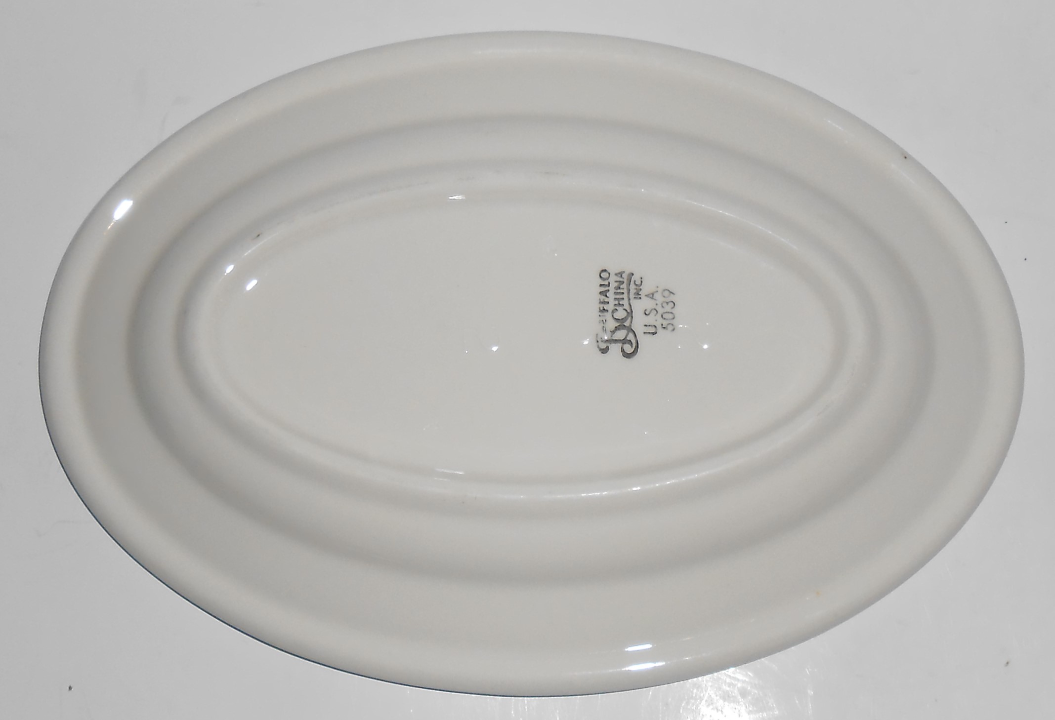 Buffalo Restaurant China Brown Bands Platter