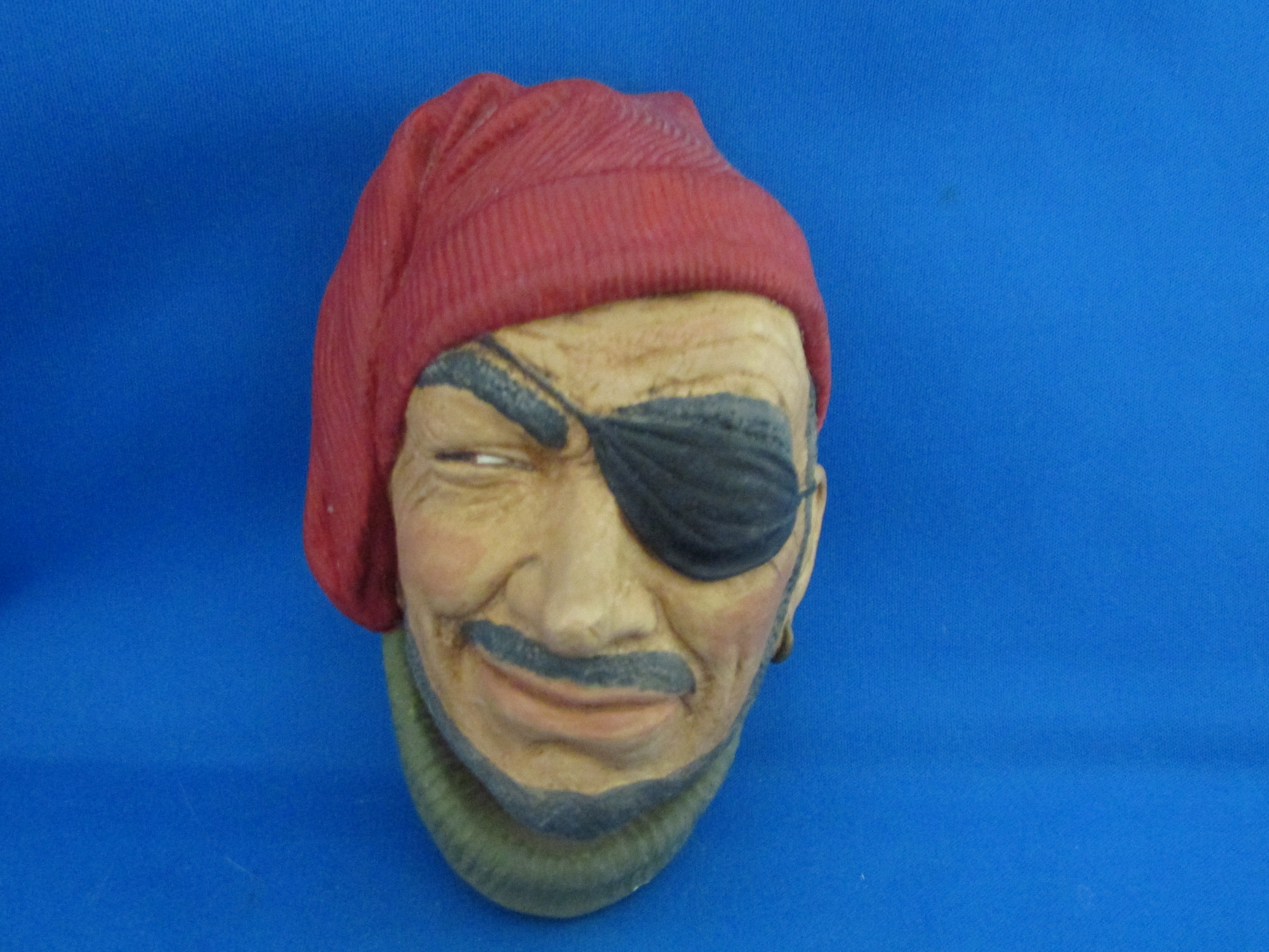 Bossom Chalkware Fisherman Hanging Head