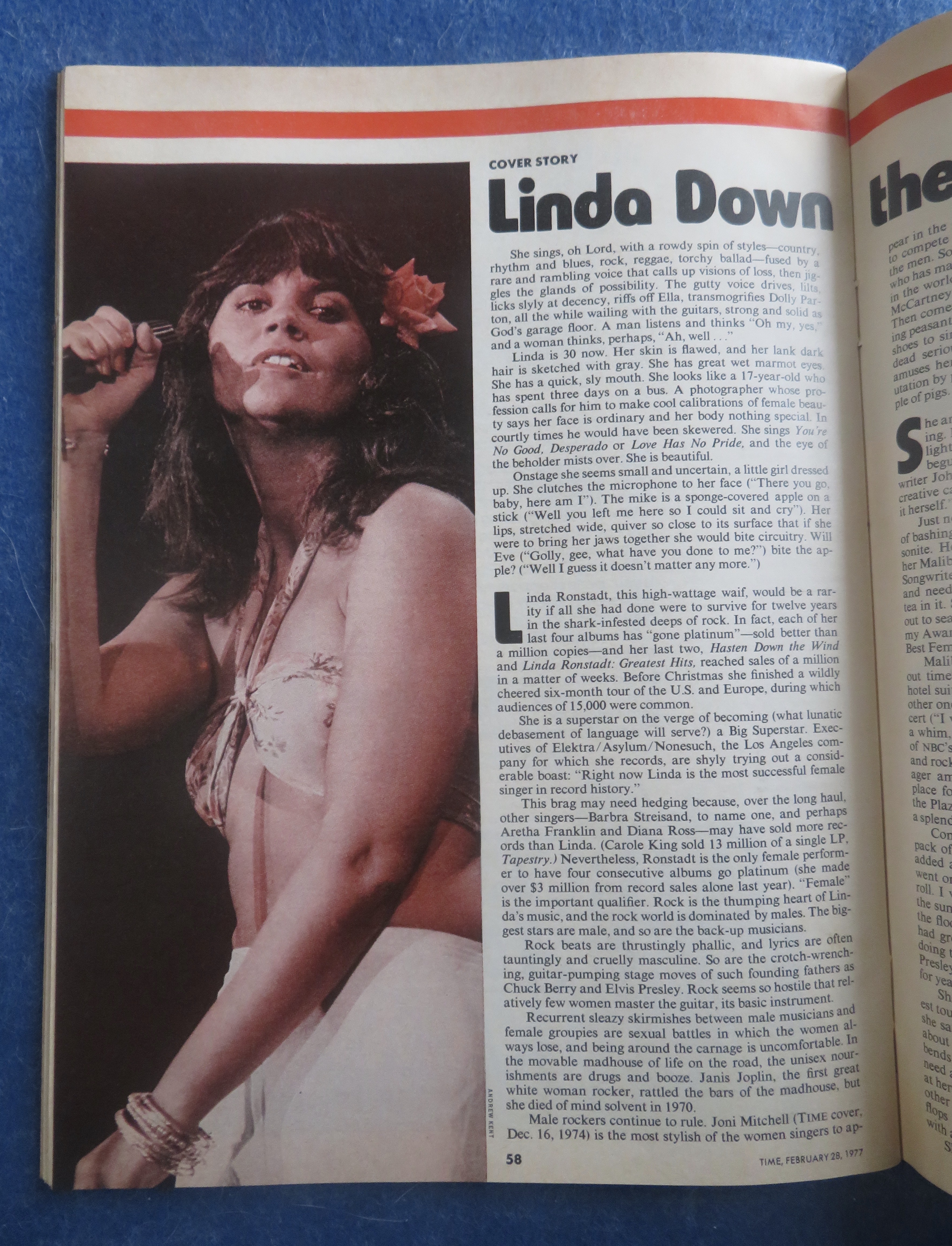 TIme Magazine February 28, 1977 Linda Ronstadt
