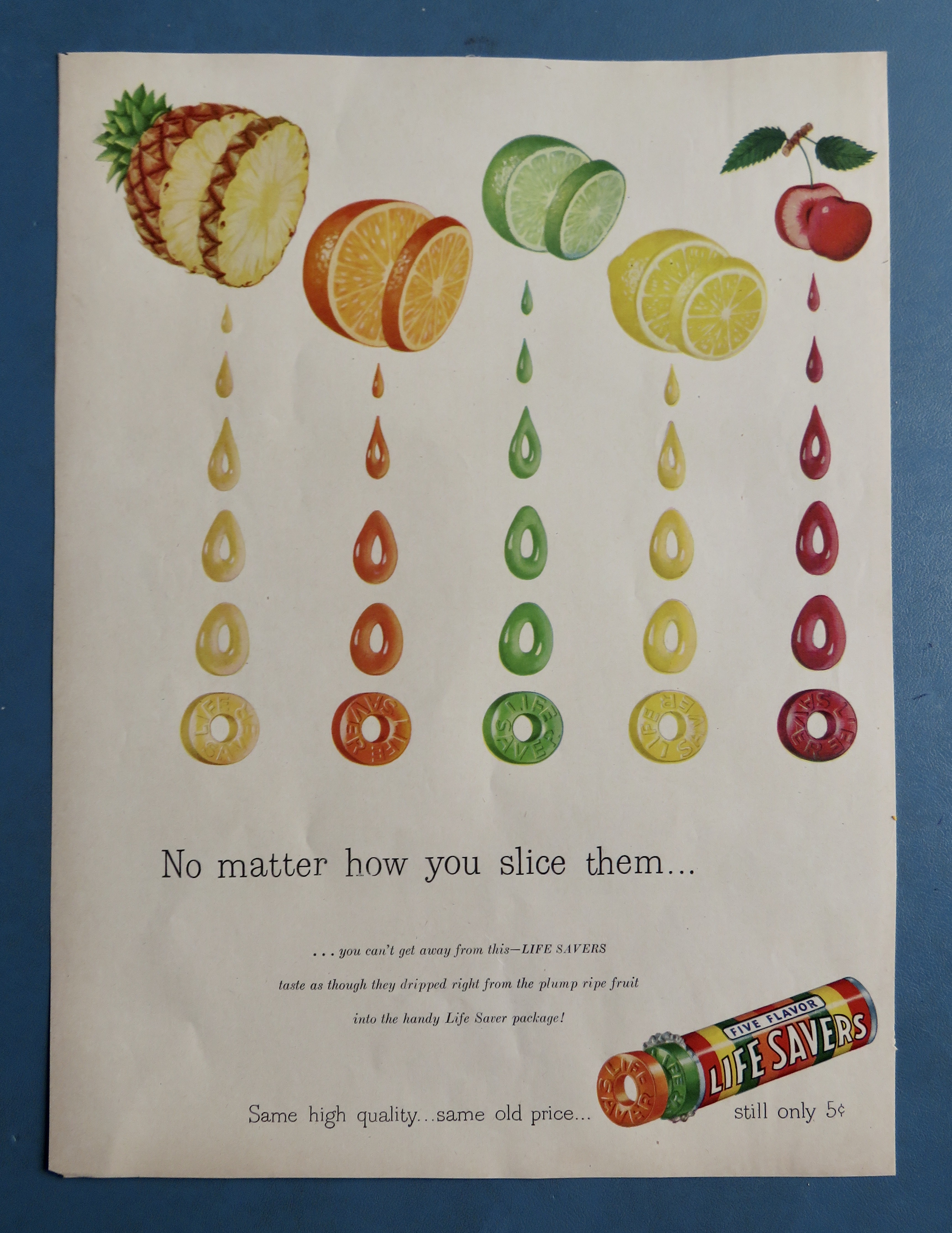 1950's Lifesavers Candy with Piggy Bank & Fruit