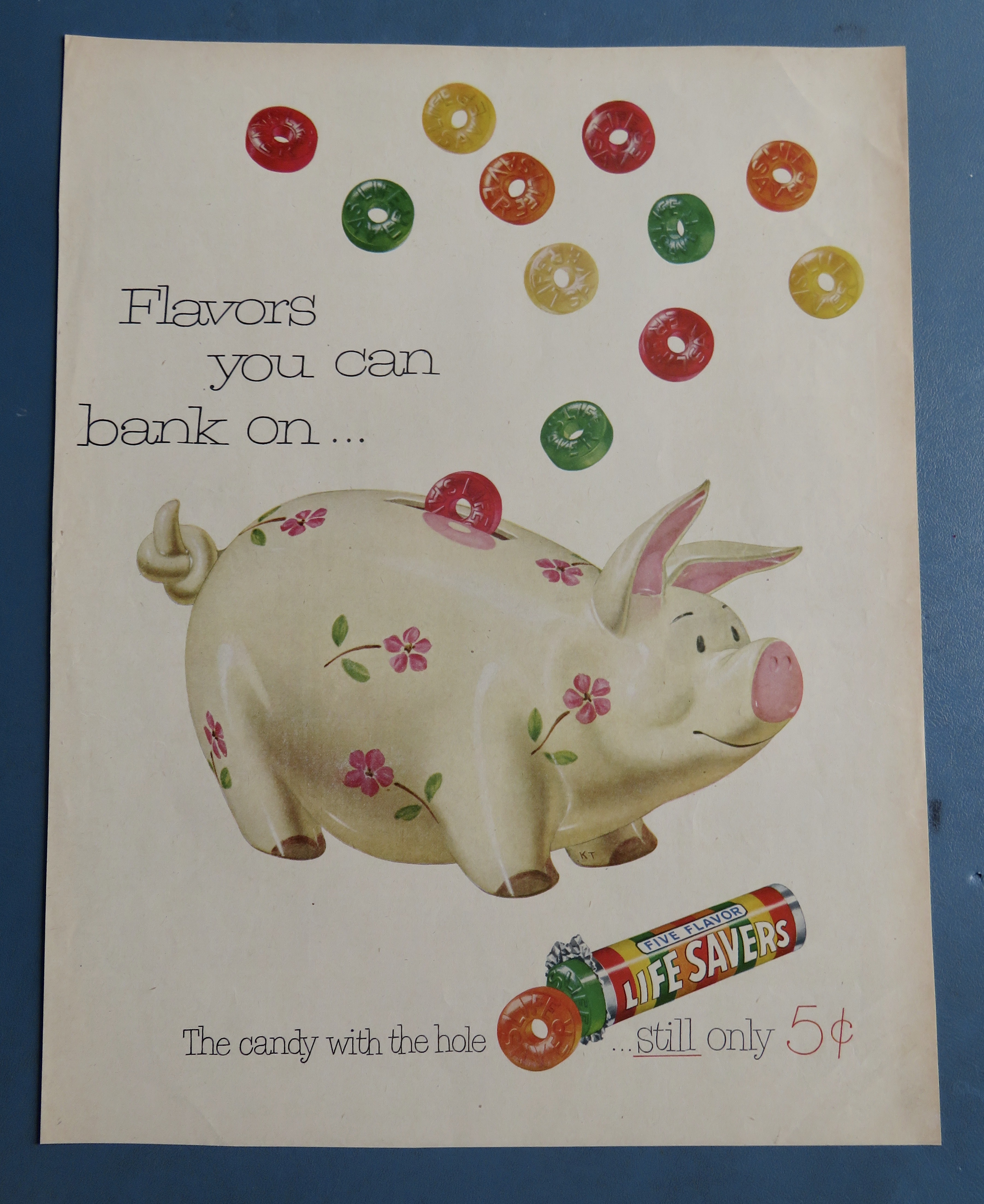 1950's Lifesavers Candy with Piggy Bank & Fruit