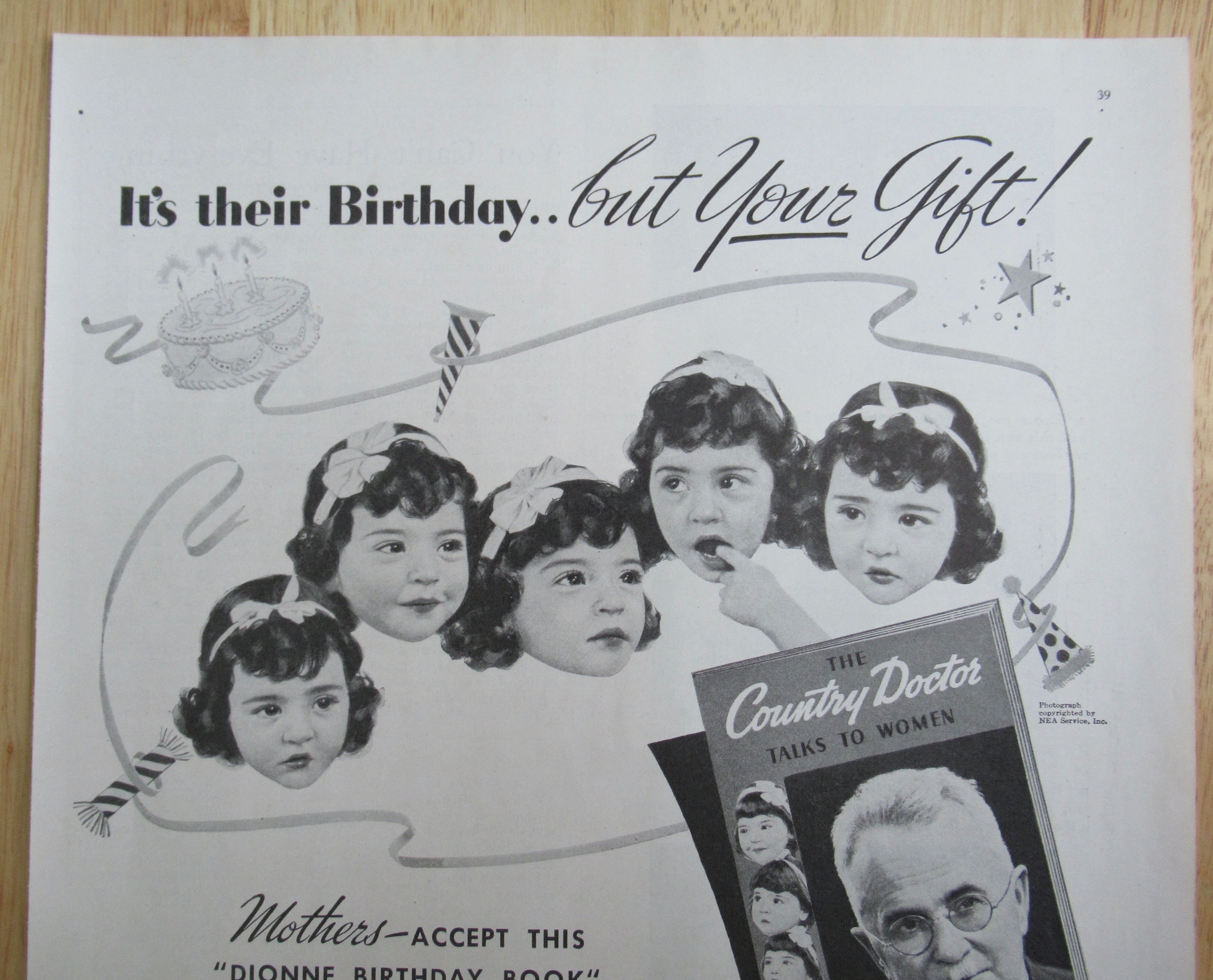 1937 Lysol Disinfectant with the Dionne Babies