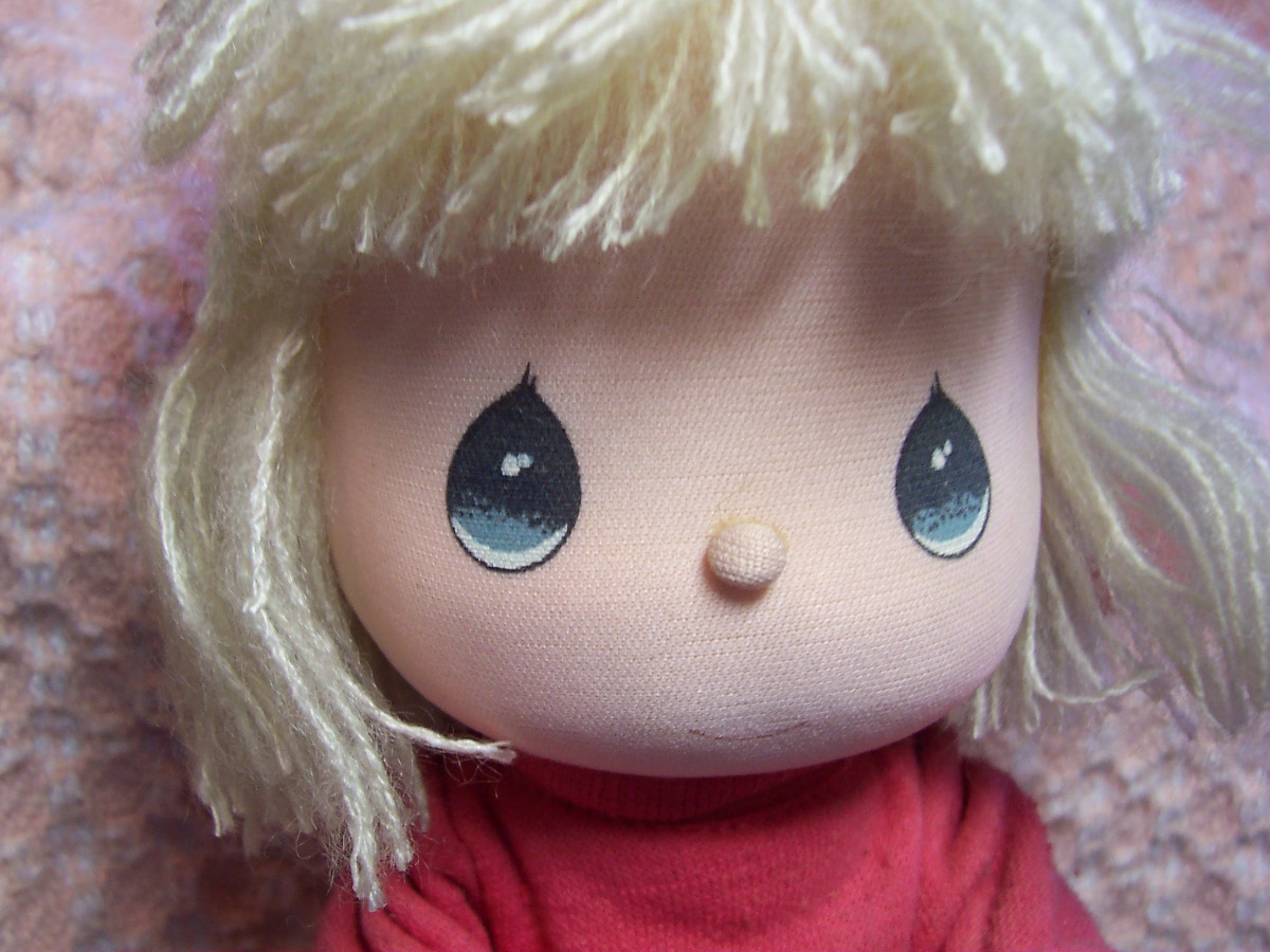 Precious Moments Boy Cloth Doll Holding Harp