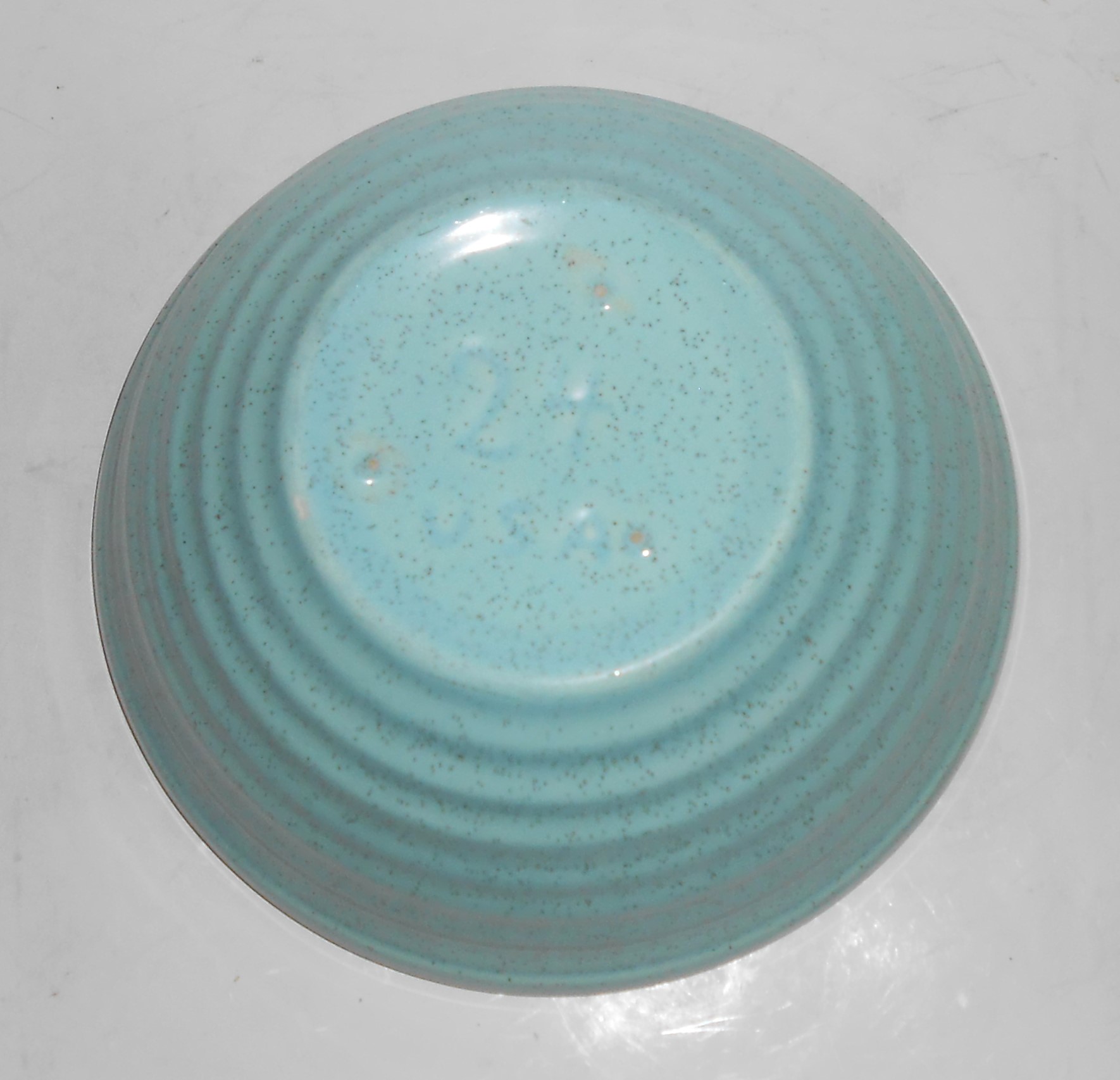 VINTAGE Bauer Pottery Ring Ware Blue Speckle #24 Mixing