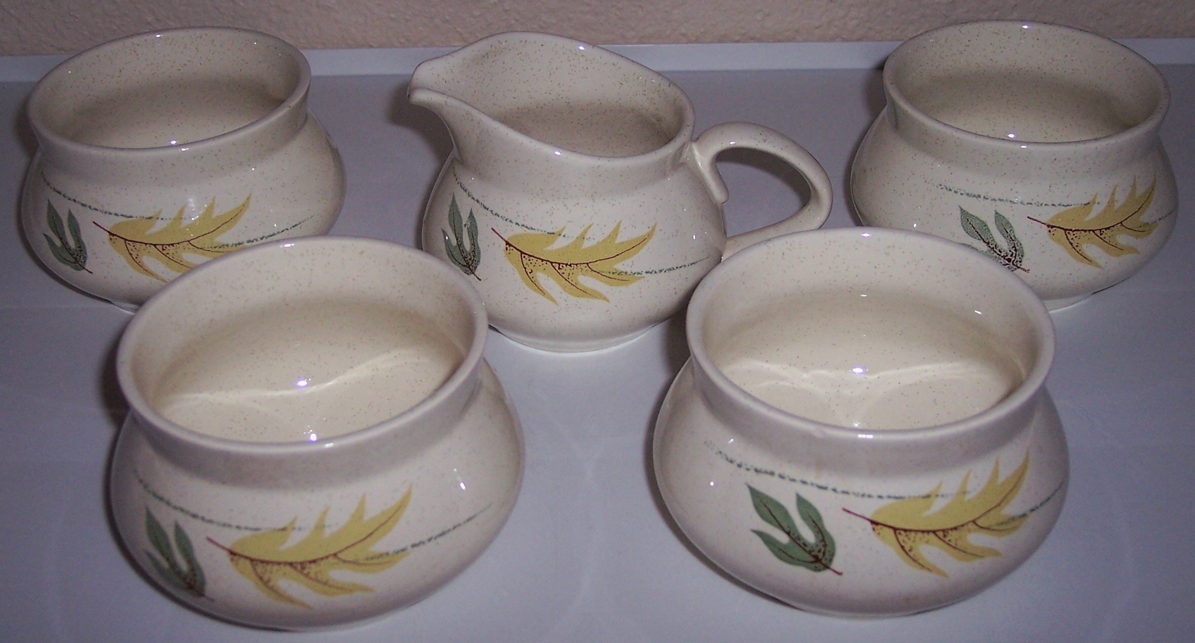 Franciscan Pottery Autumn 4 Sugars/1 Creamer Set!