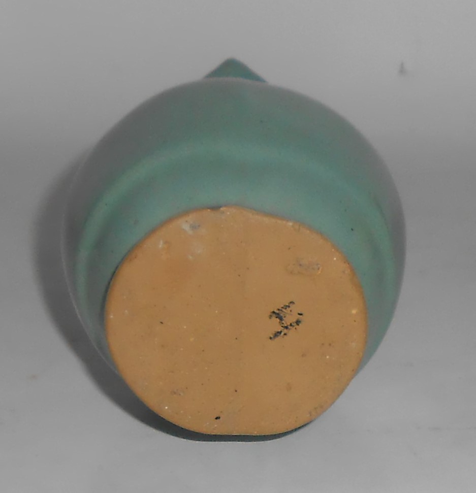 Zanesville Stoneware Pottery Seafoam Green Perfume Bott