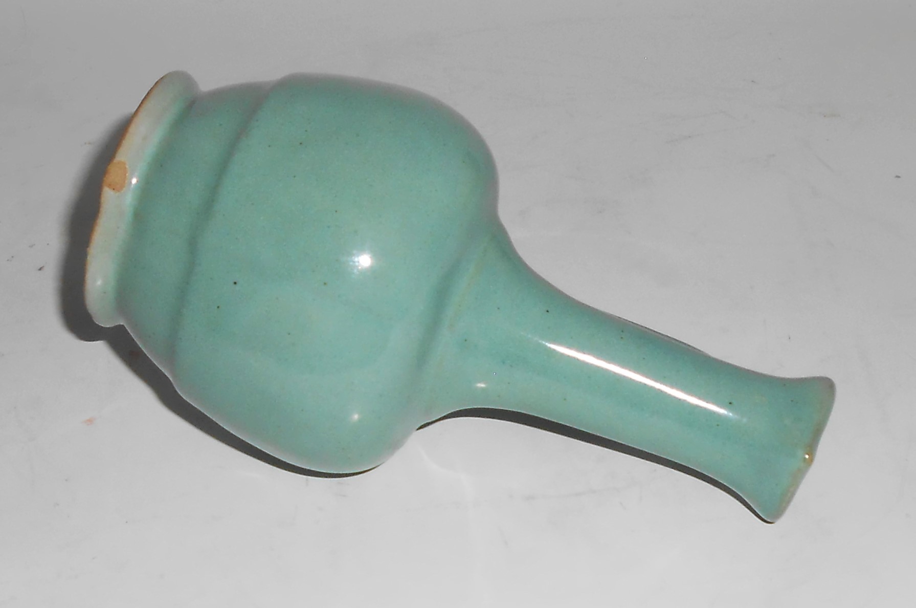 Zanesville Stoneware Pottery Seafoam Green Perfume Bott