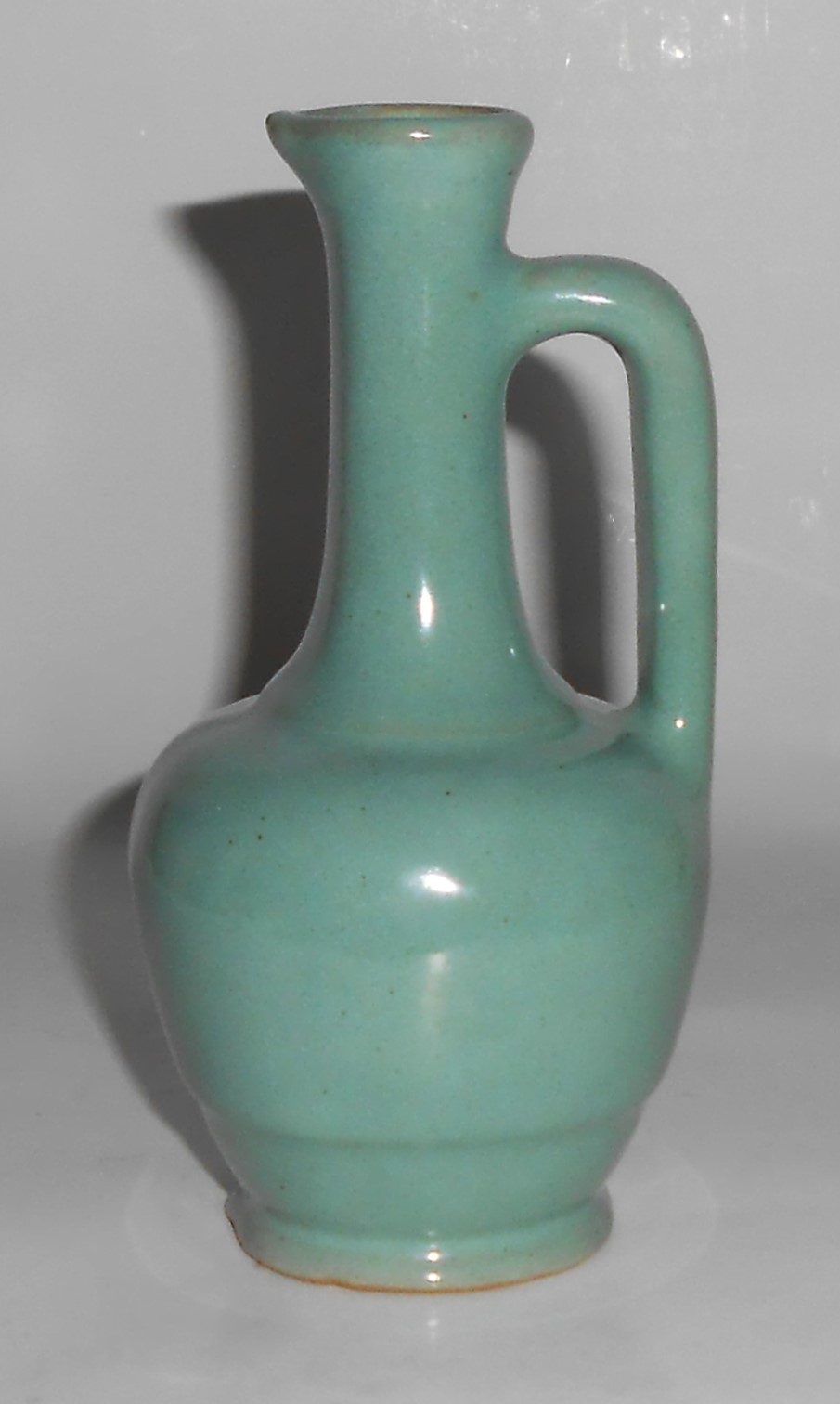 Zanesville Stoneware Pottery Seafoam Green Perfume Bott