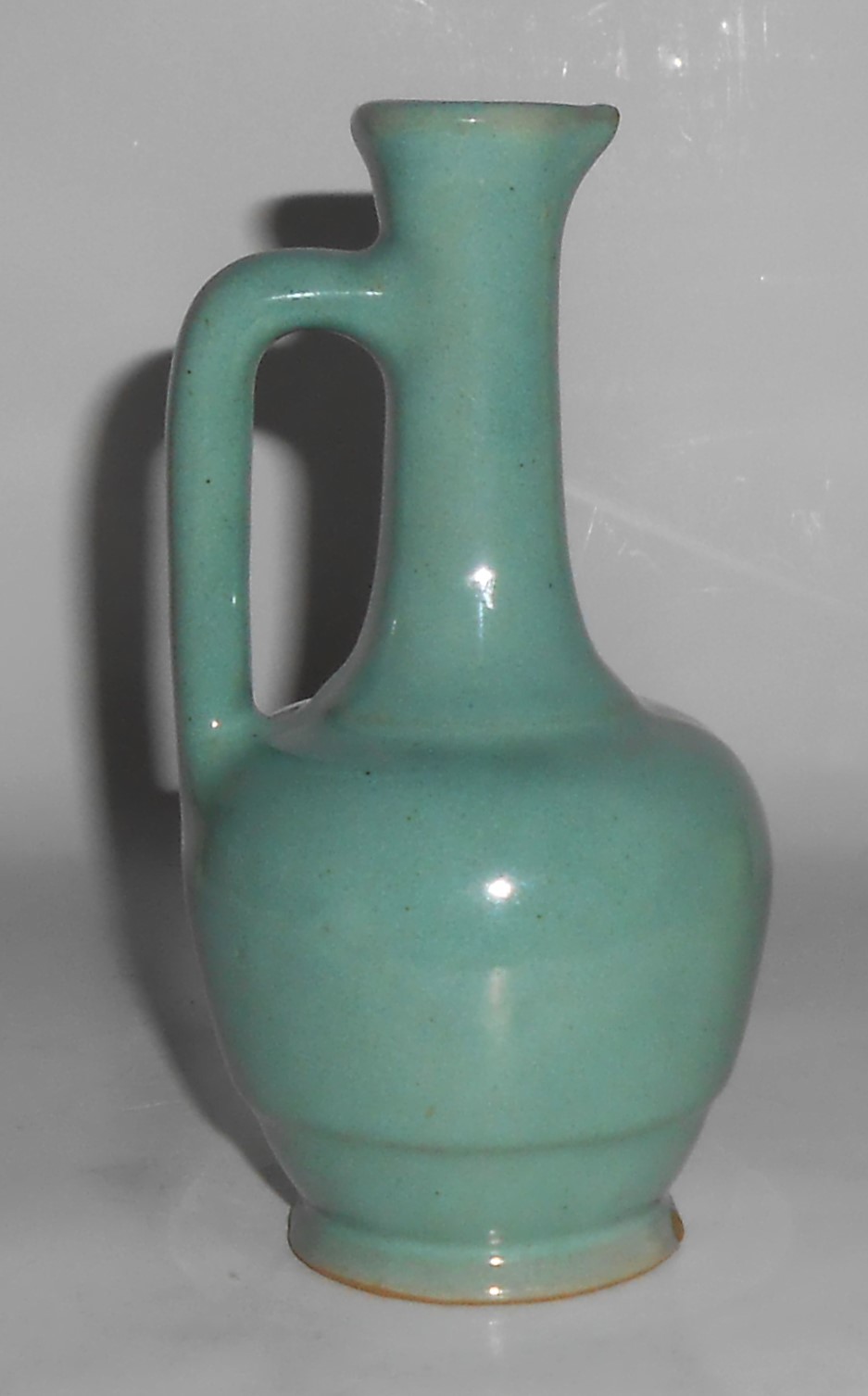 Zanesville Stoneware Pottery Seafoam Green Perfume Bott