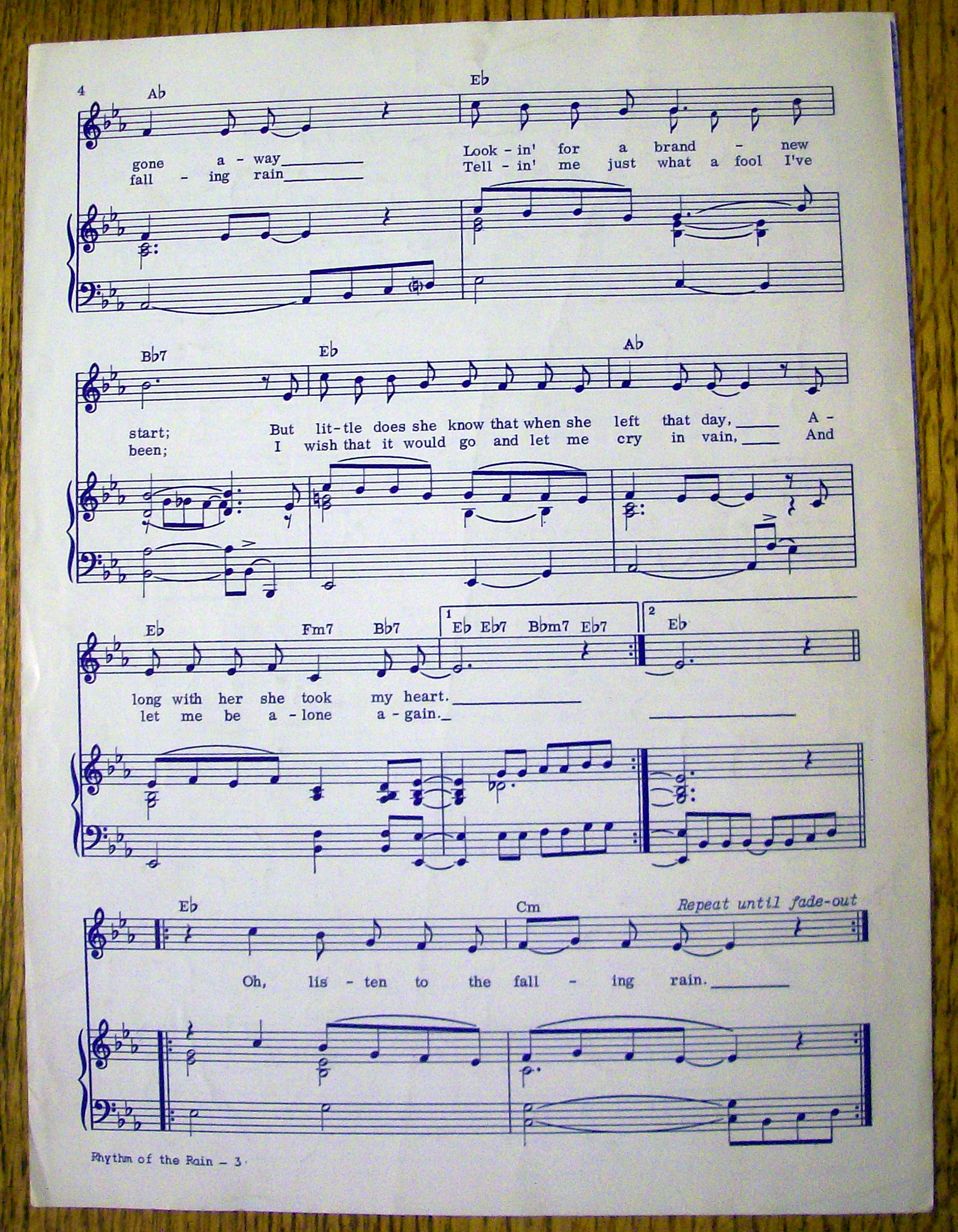 1963 Rhythm Of The Rain By John Gummoe (The Cascades)