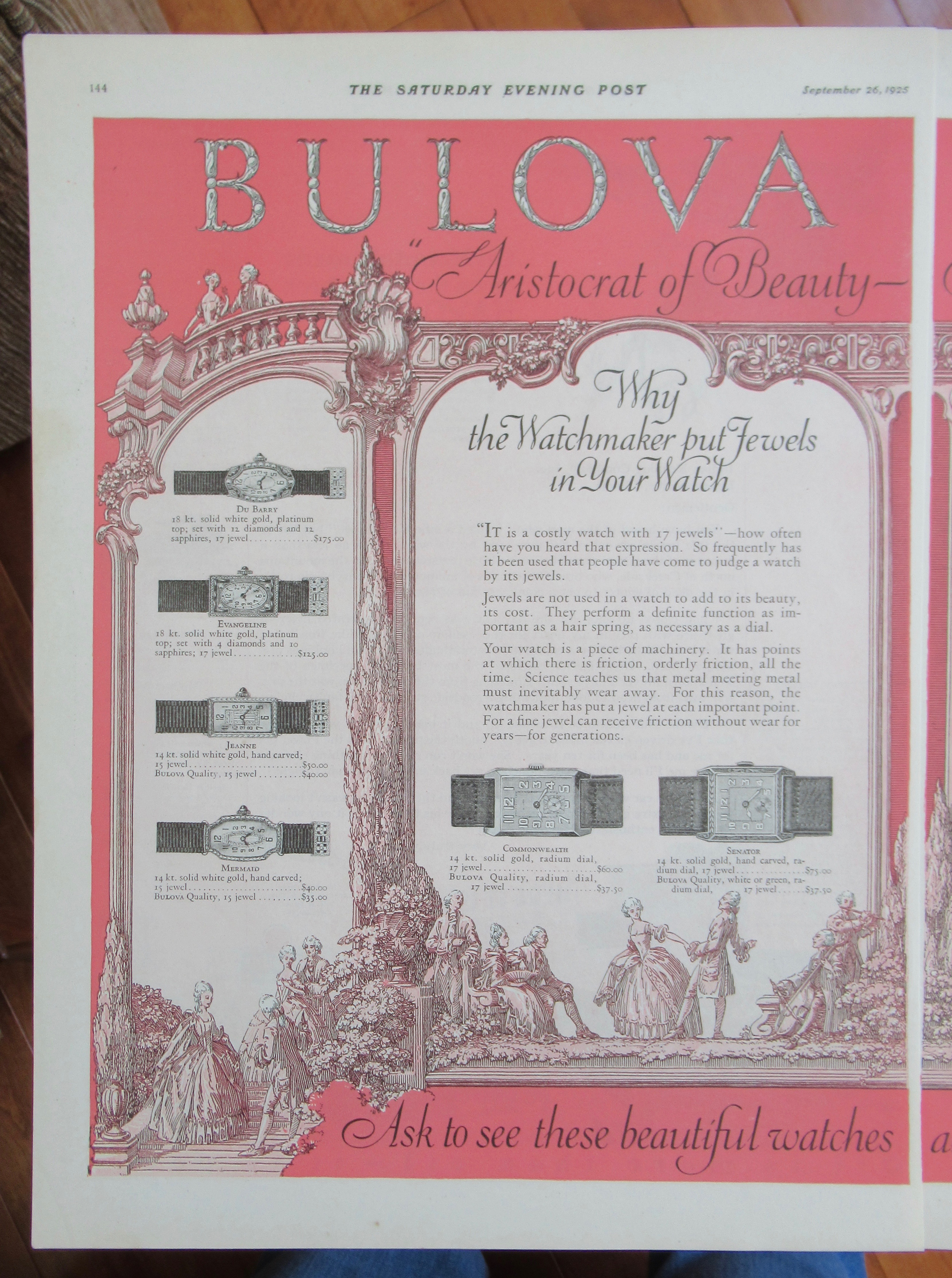 1925 Bulova Watches with Many Different Watches