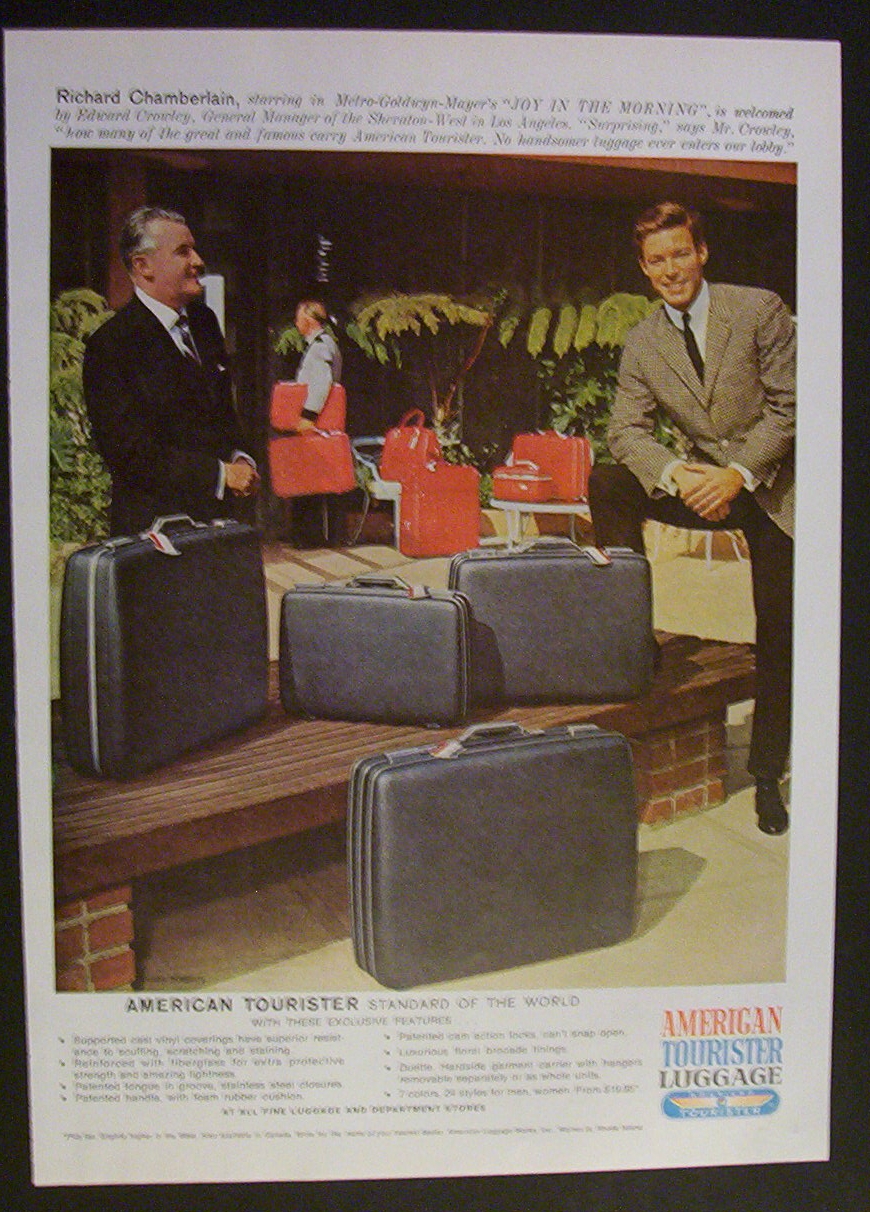 1965 American Tourister Luggage w/ Richard Chamberlain