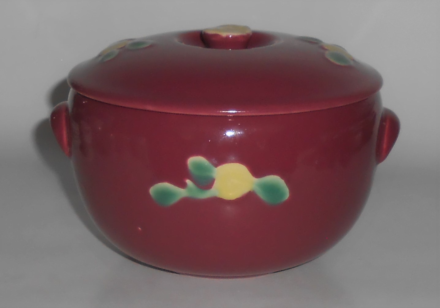 Coors Pottery Rosebud Red Small Triple Service Cass
