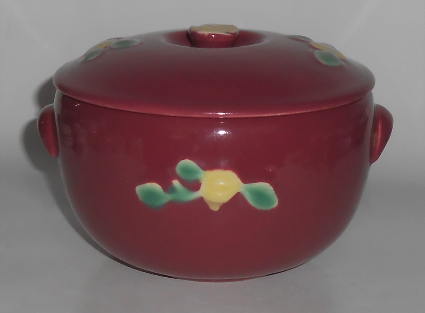Coors Pottery Rosebud Red Small Triple Service Cass