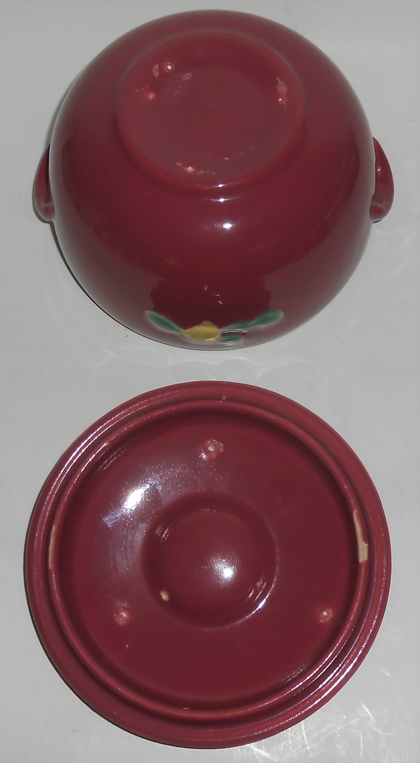 Coors Pottery Rosebud Red Small Triple Service Cass