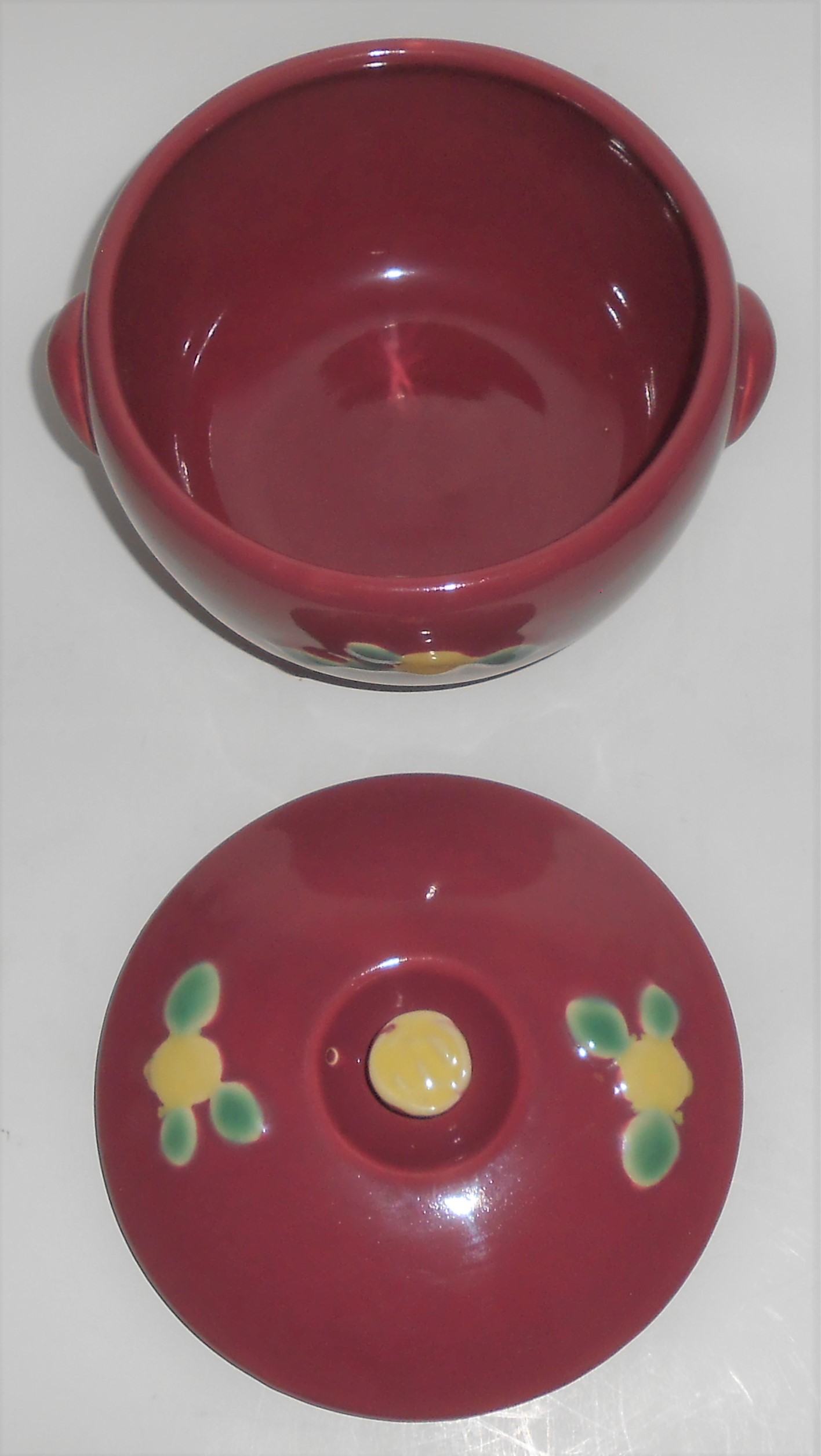 Coors Pottery Rosebud Red Small Triple Service Cass