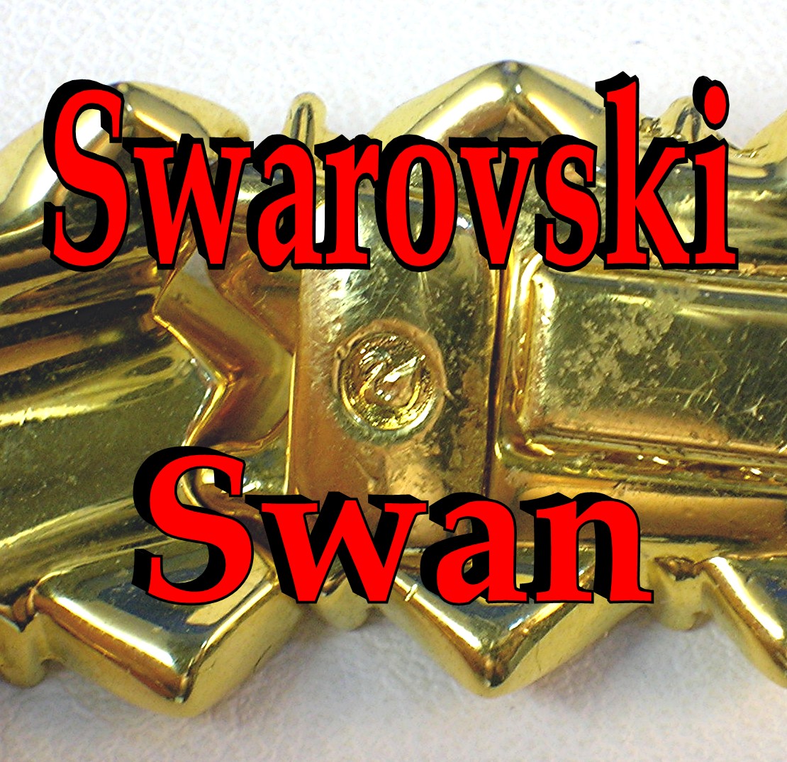 Swarovski Crystal 16 Inch Hinged Collar Gold and Black