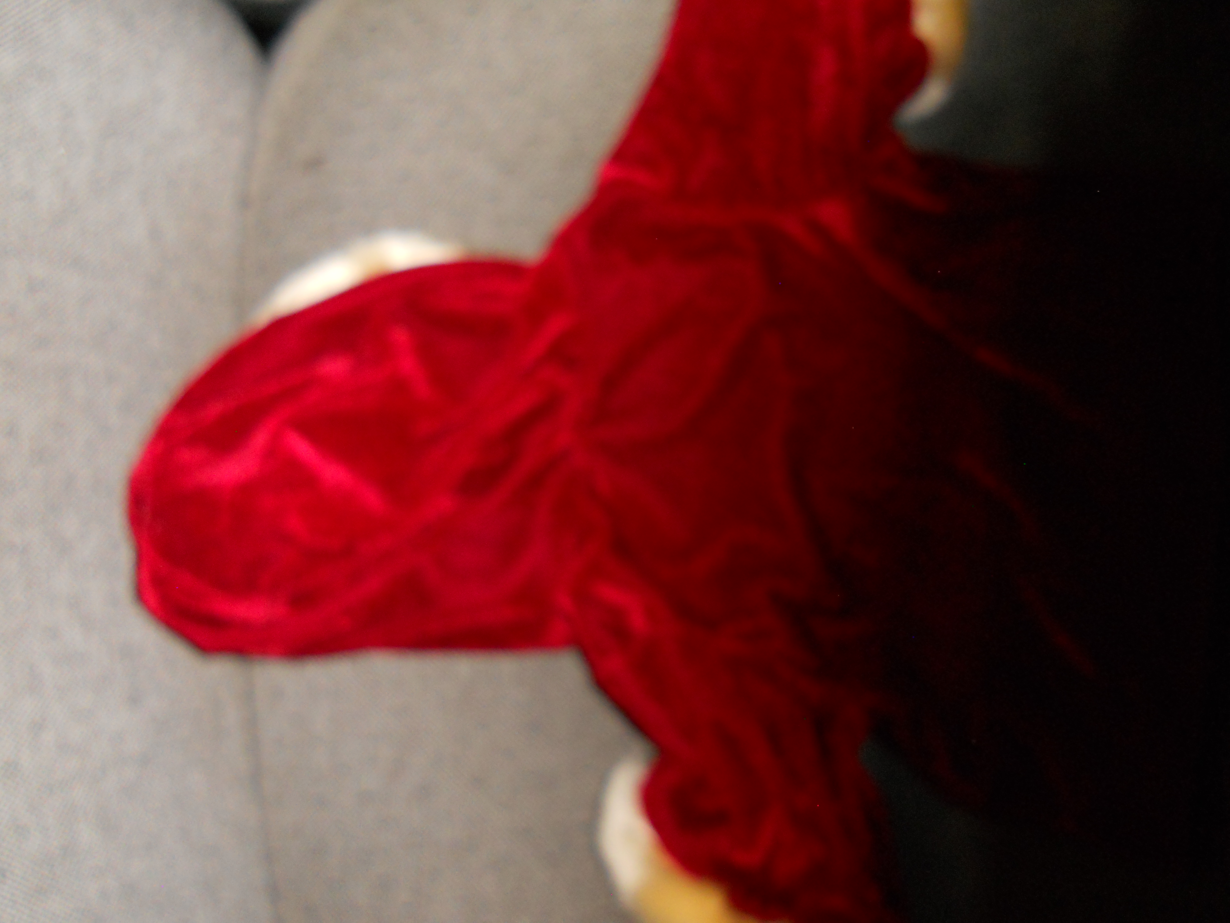 Doll Jacket Fur Trimmed Red Velour larger