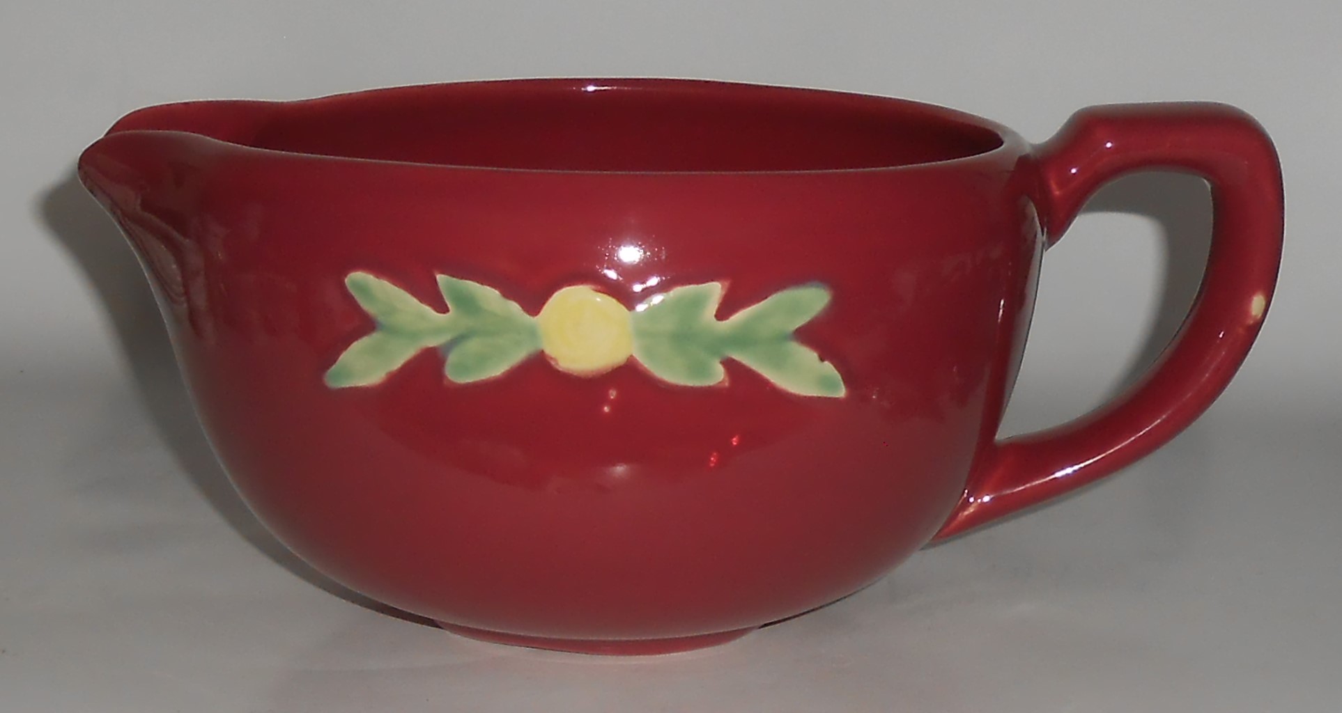 Coors Pottery Rosebud Red Medium Handled Batter Bowl