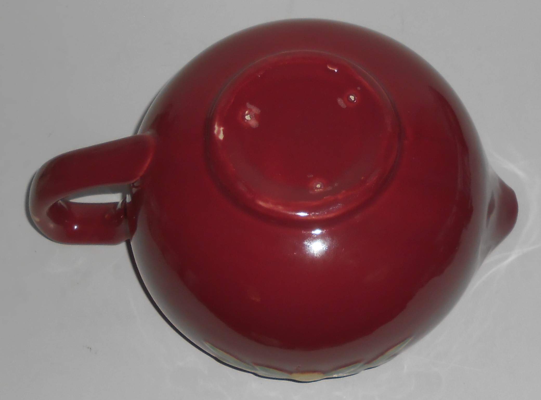 Coors Pottery Rosebud Red Medium Handled Batter Bowl
