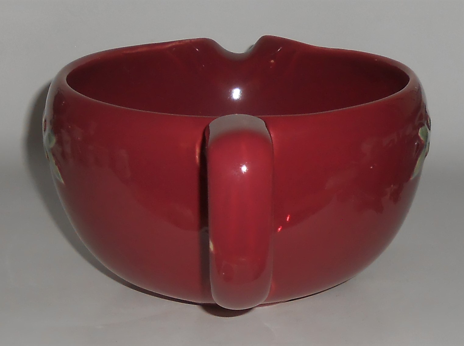 Coors Pottery Rosebud Red Medium Handled Batter Bowl