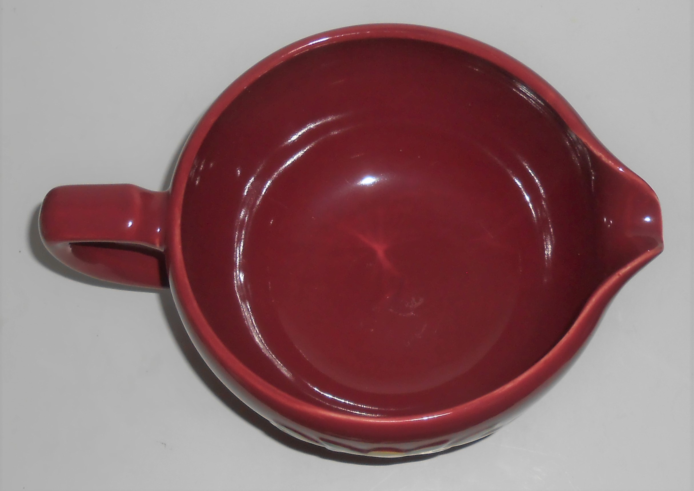 Coors Pottery Rosebud Red Medium Handled Batter Bowl