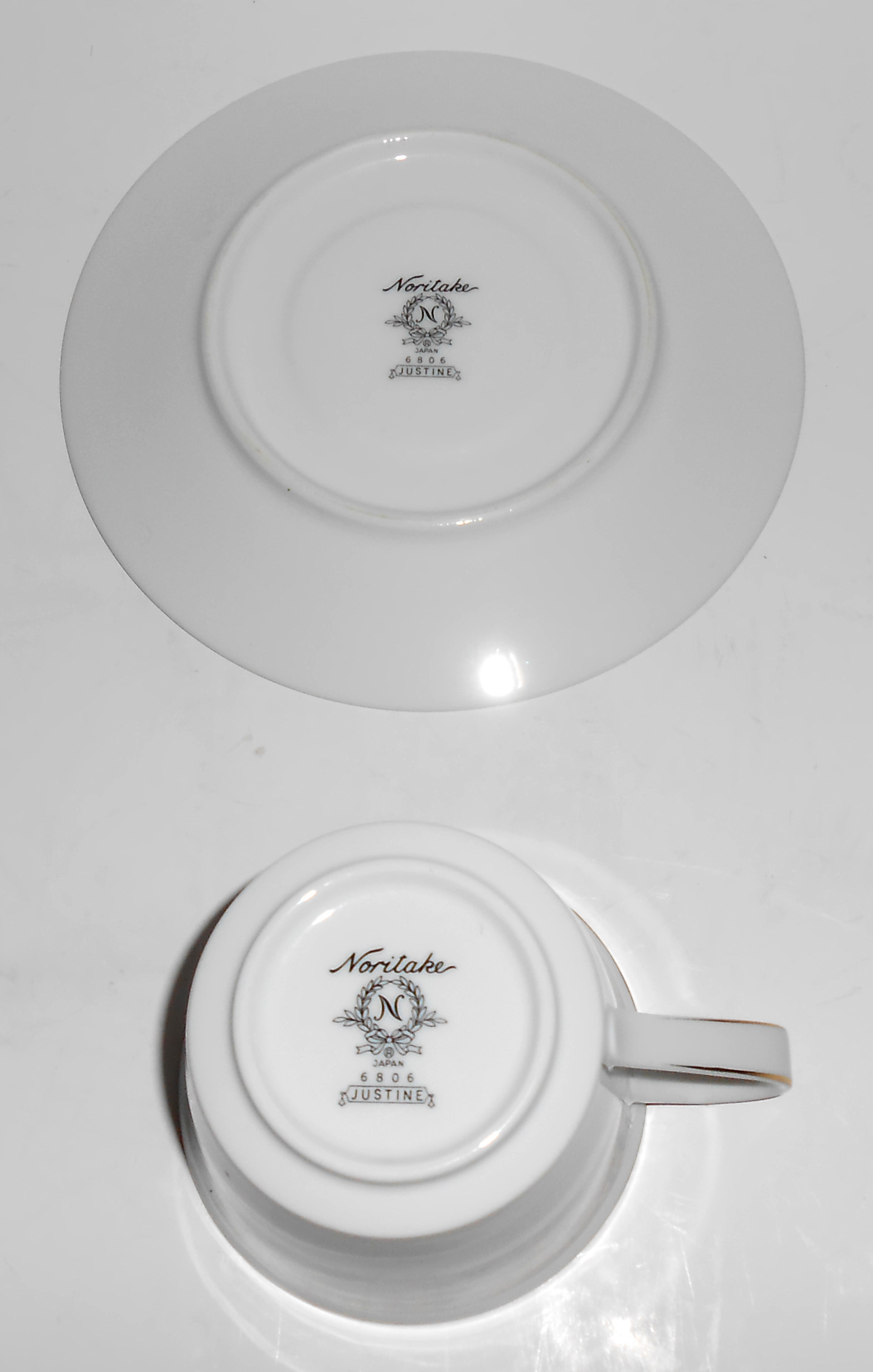 Noritake China Porcelain Justine Floral Cup/Saucer Set