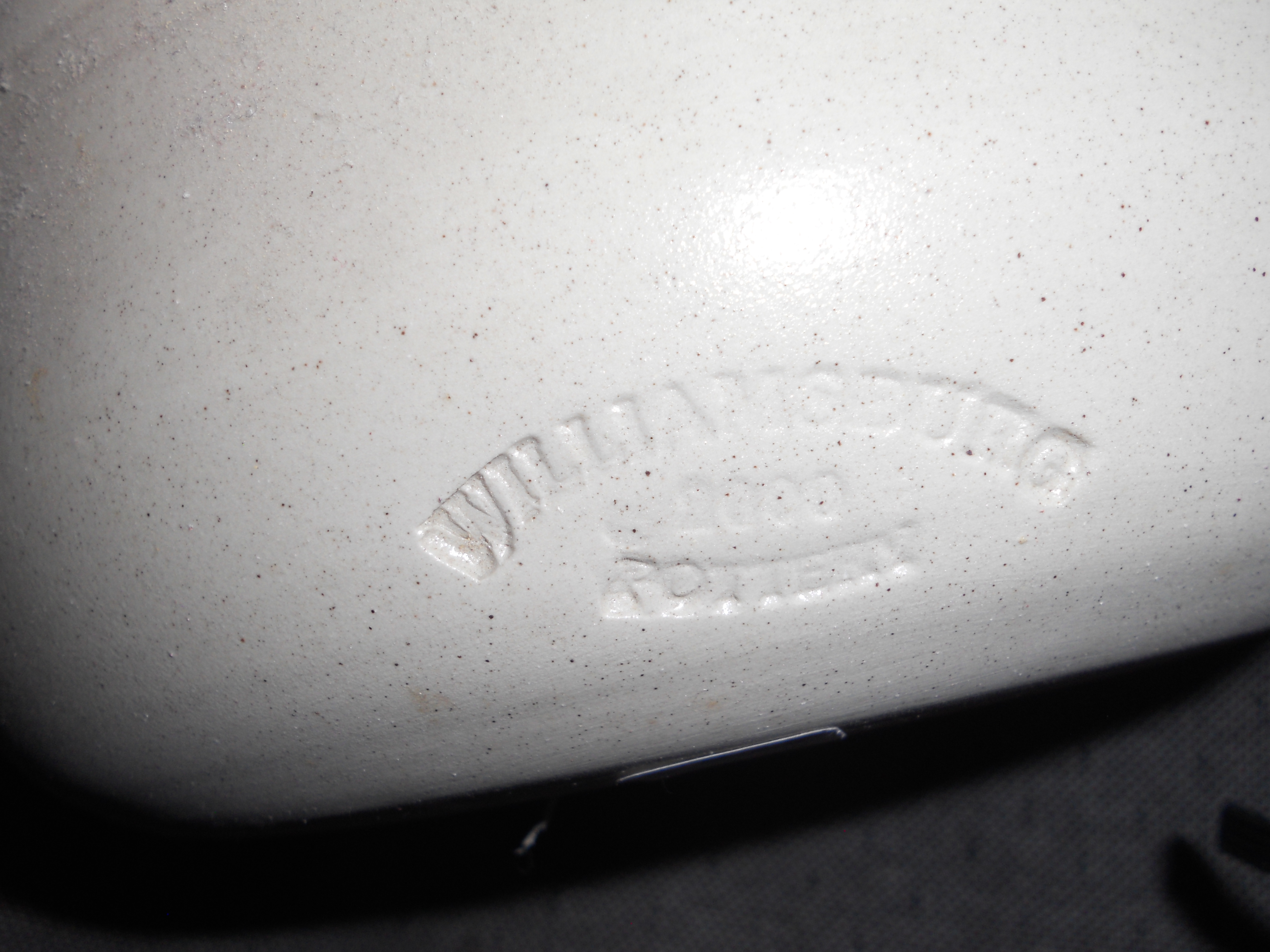 Williamsburg Pottery Serving Bowl Blue Glazed