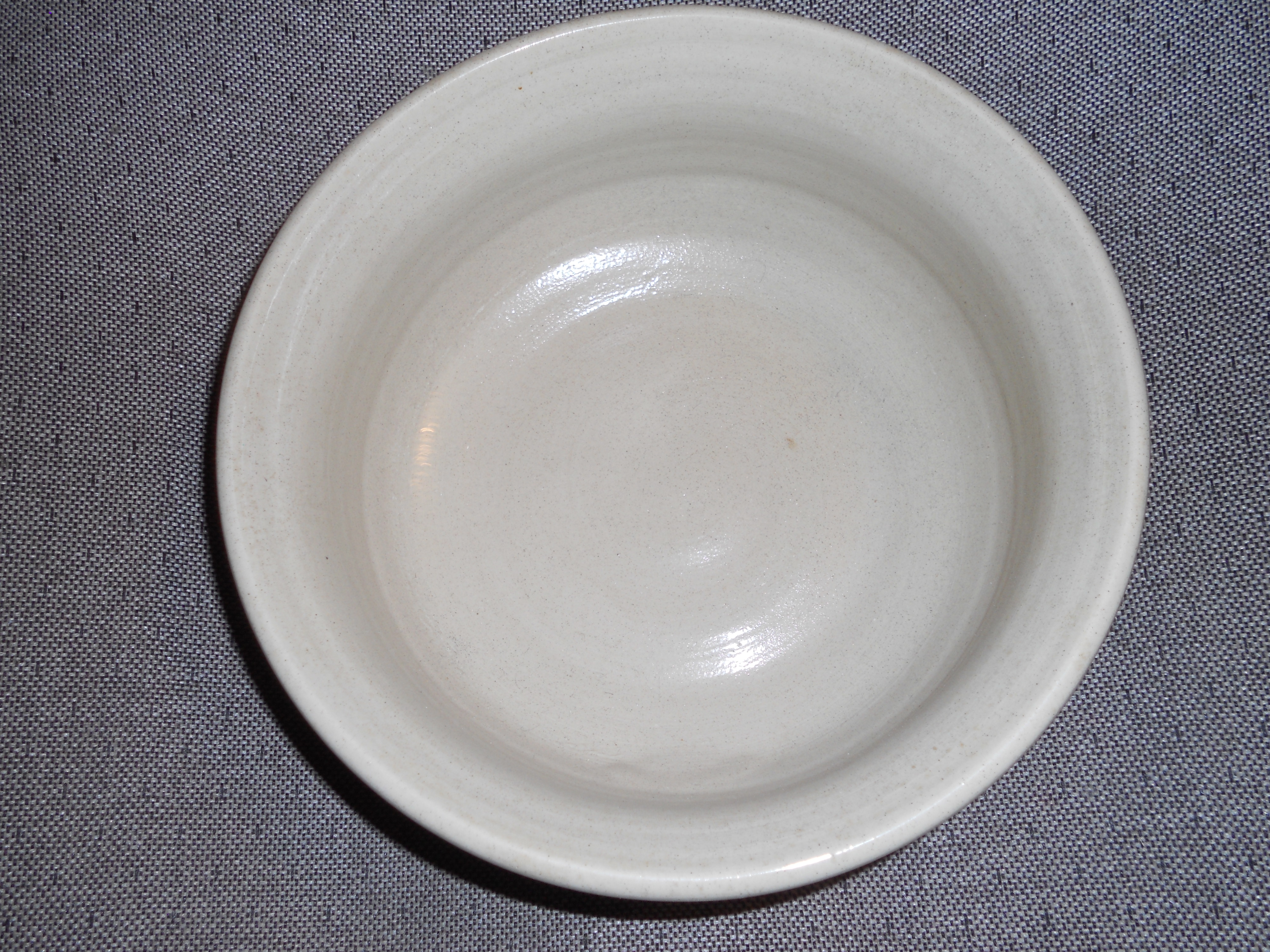 Williamsburg Pottery Serving Bowl Blue Glazed