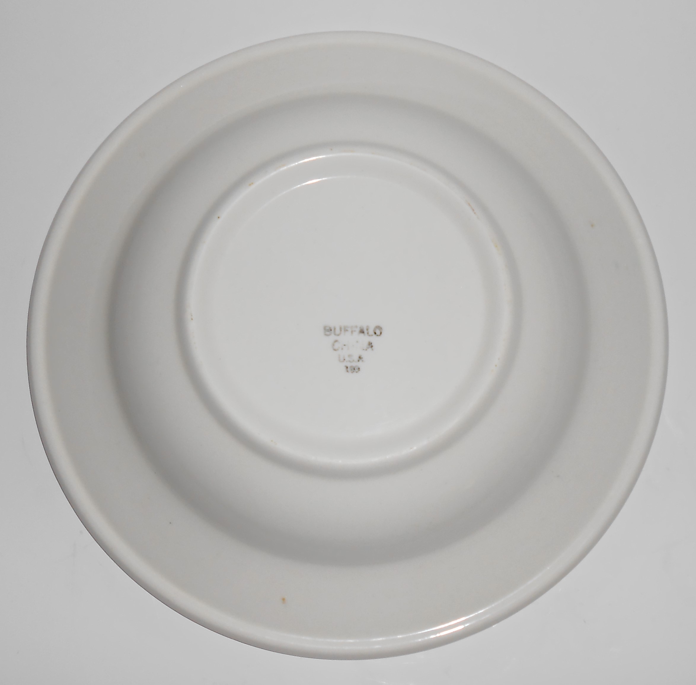 Buffalo Restaurant China Green Band Rimmed Soup Bowl