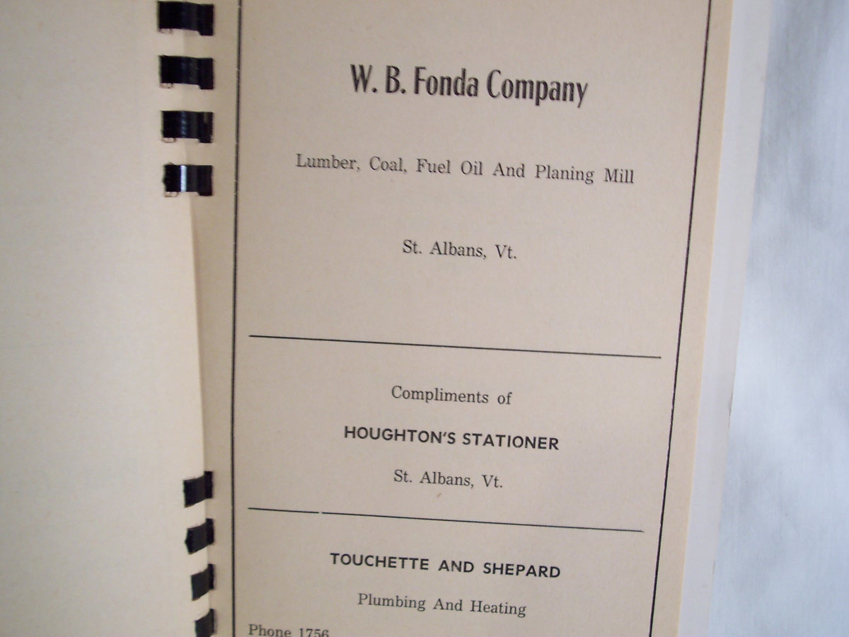 Sheldon Grange VT Cookbook Snacktime 1956