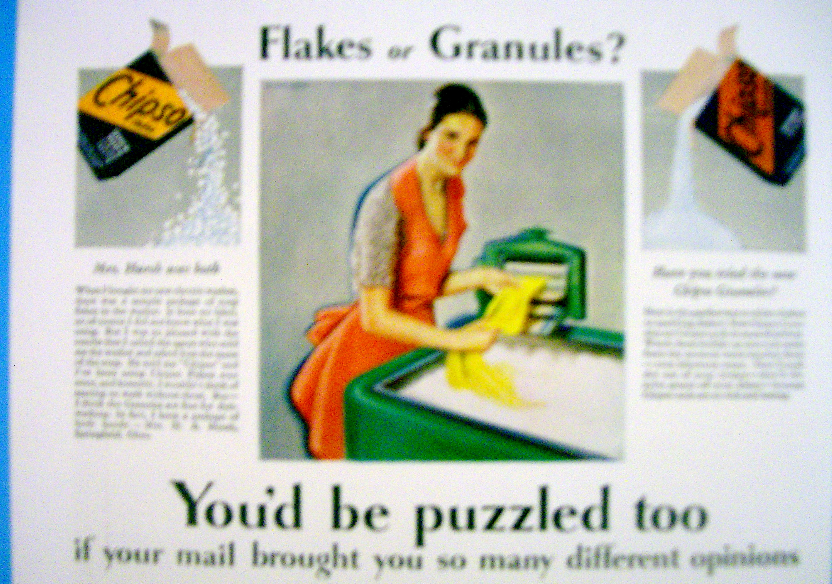1931 Chipso with Woman Washing Clothes