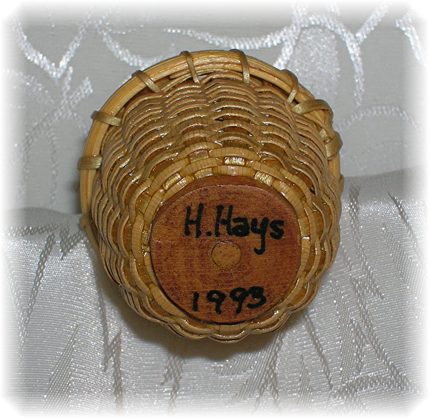 2 Inch Signed H. Hays 1993 Nantucket Basket