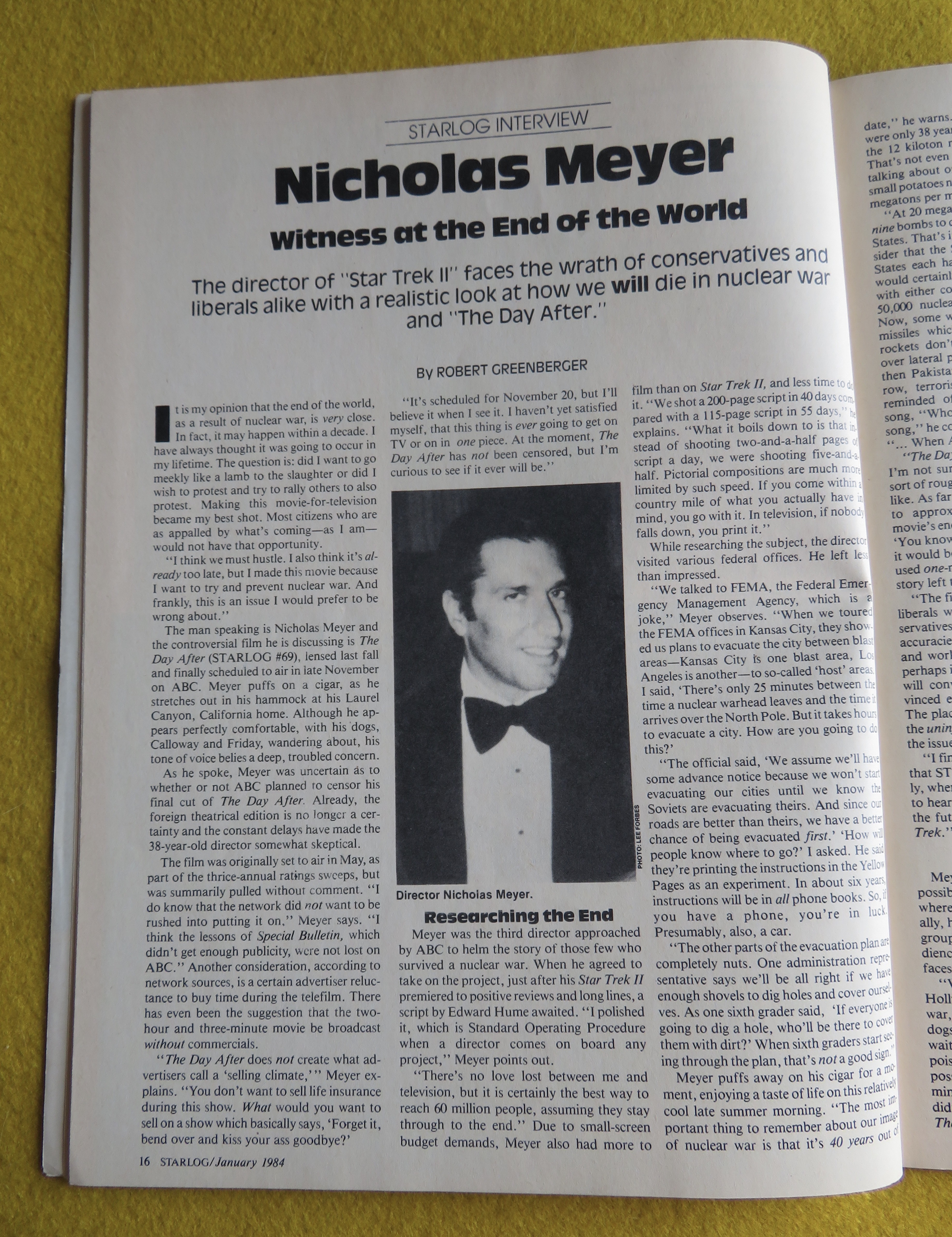 Starlog Magazine January 1984 Brainstorm & Right Stuff