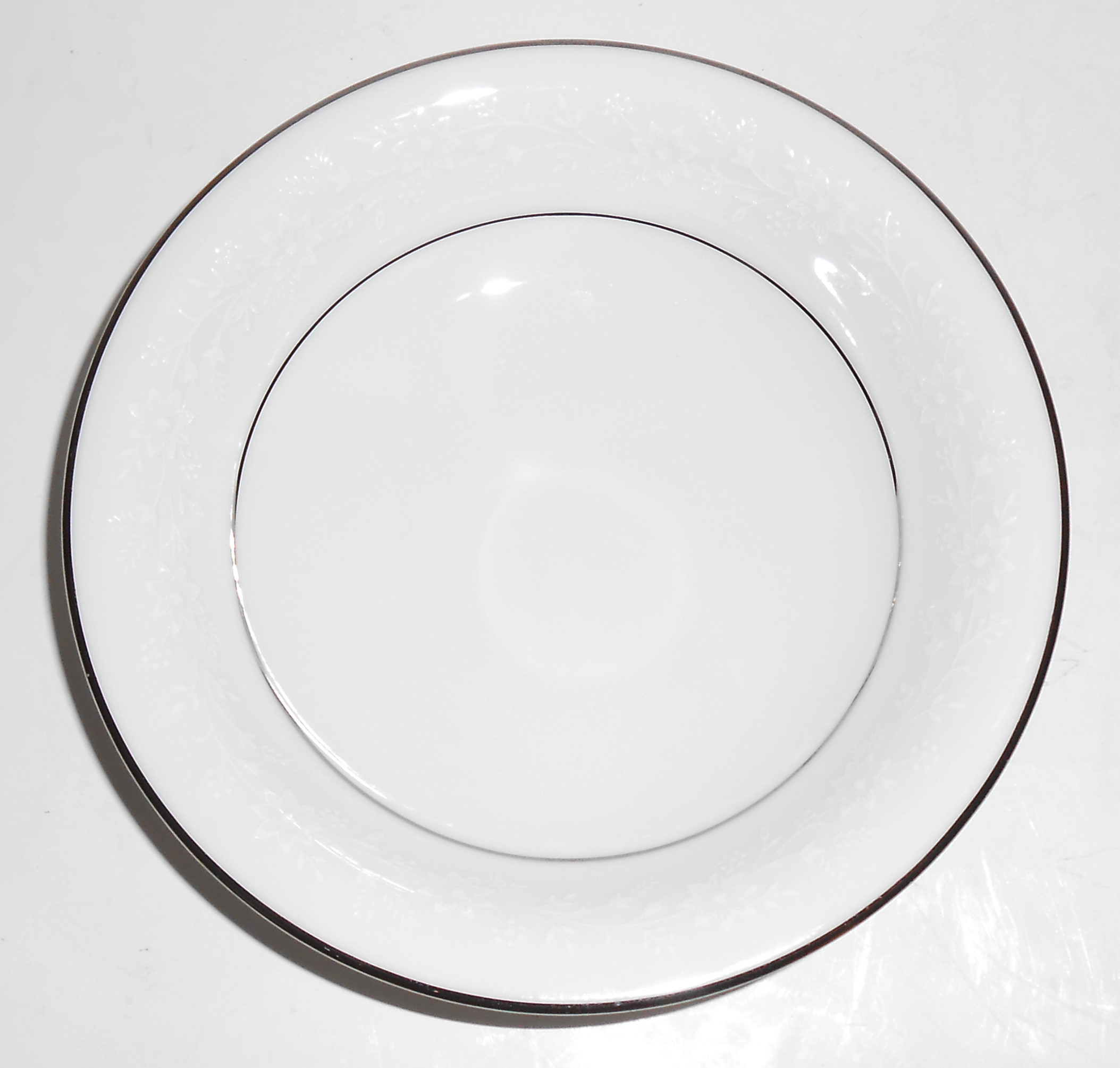 Noritake China Porcelain Buckingham Platinum Band Fruit