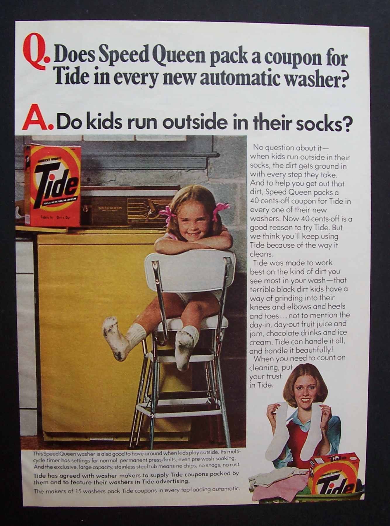 1978  Speed  Queen  Washer  &  Tide  Detergent