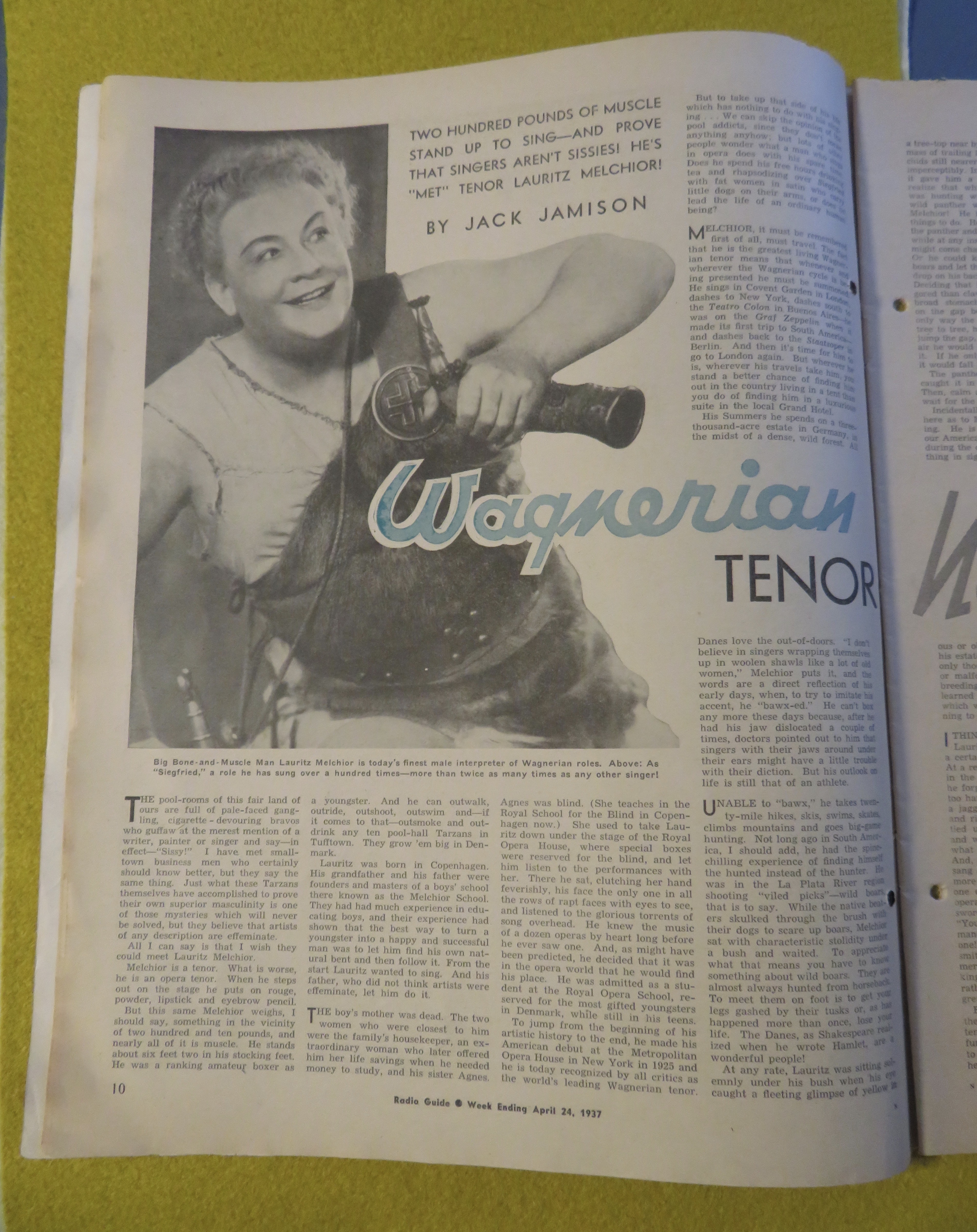 Radio Guide Magazine April 24, 1937 Mountain Magic