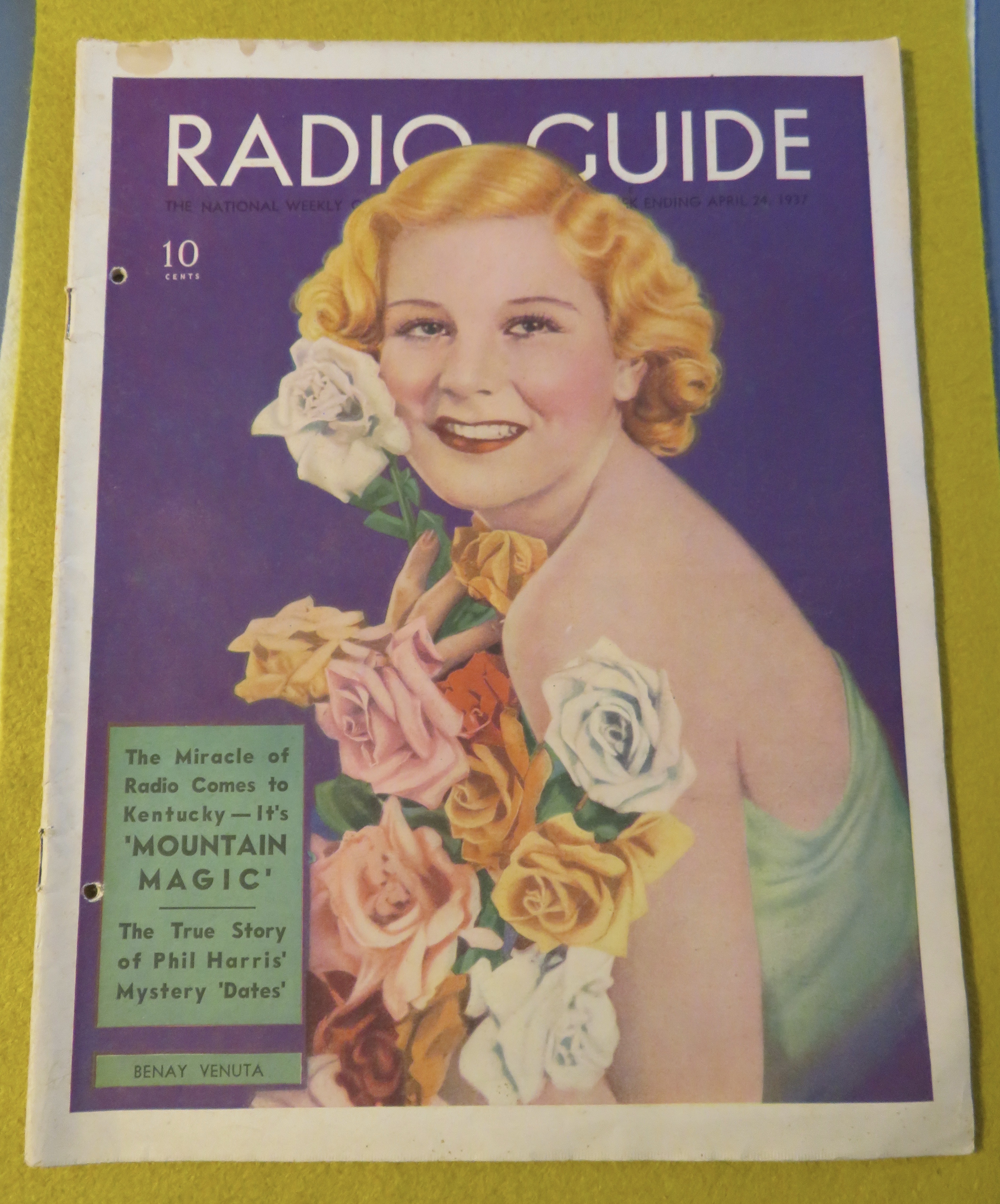 Radio Guide Magazine April 24, 1937 Mountain Magic