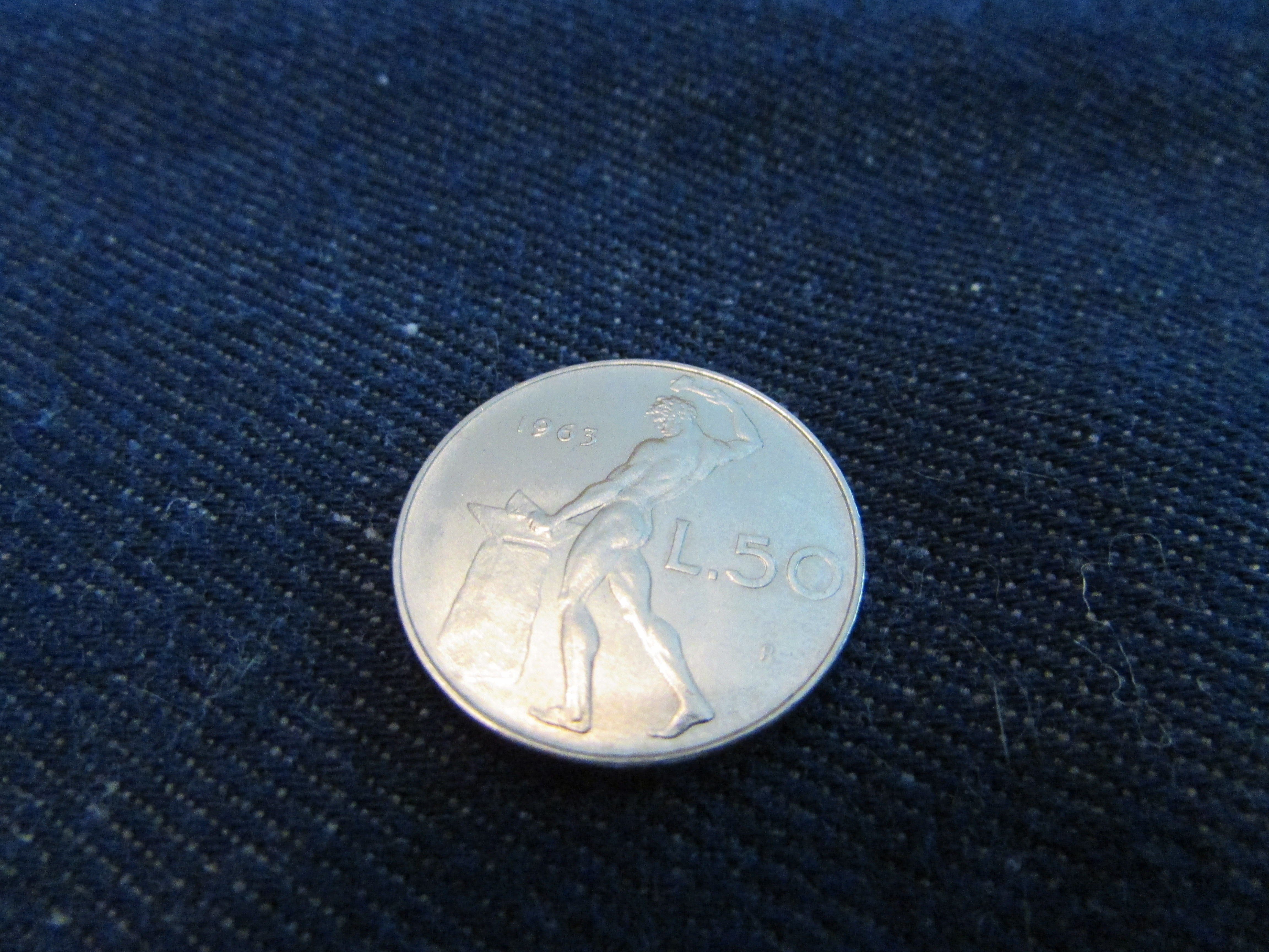 Italian L.50 Coin from 1963