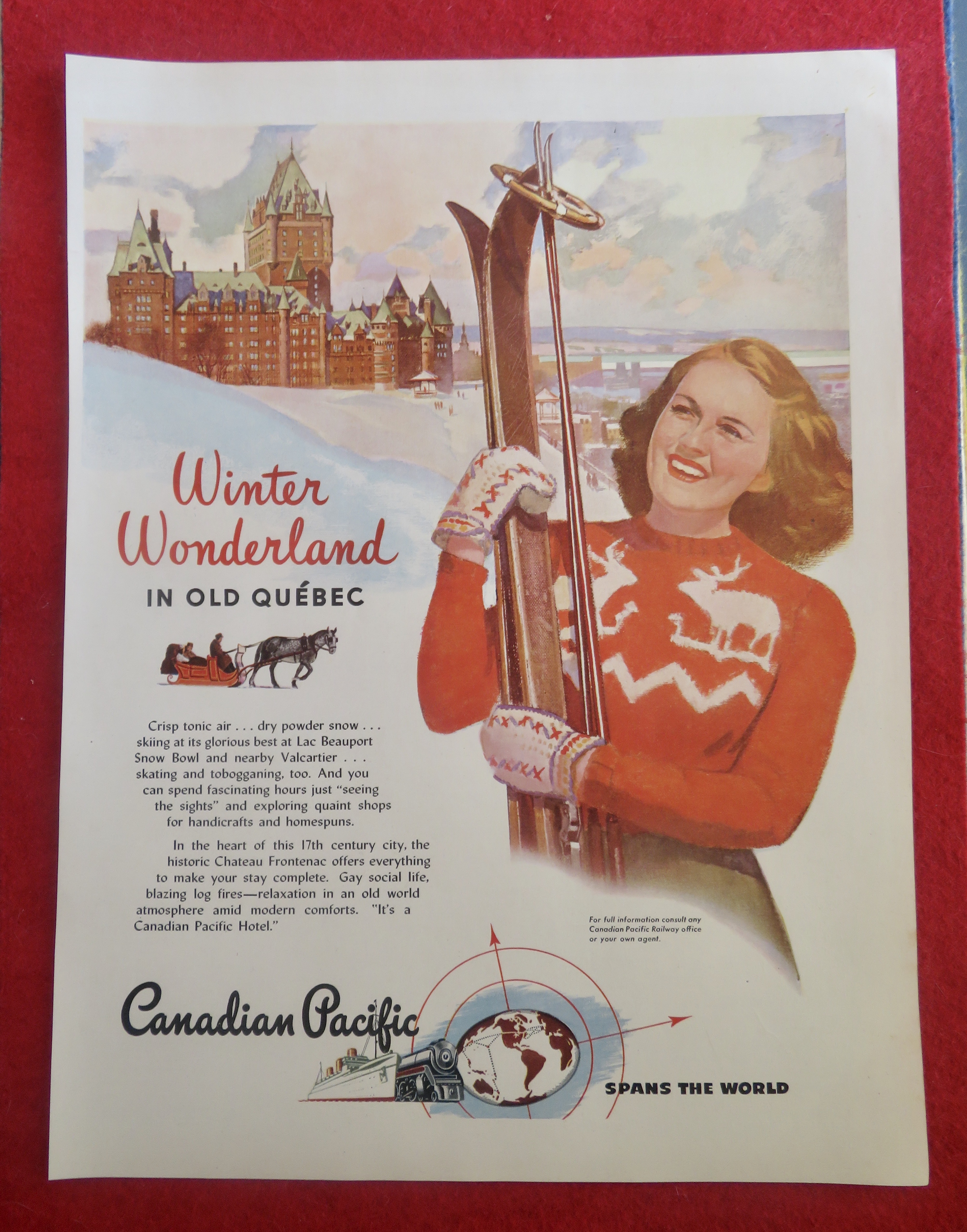1950's Canadian Pacific with Old Quebec