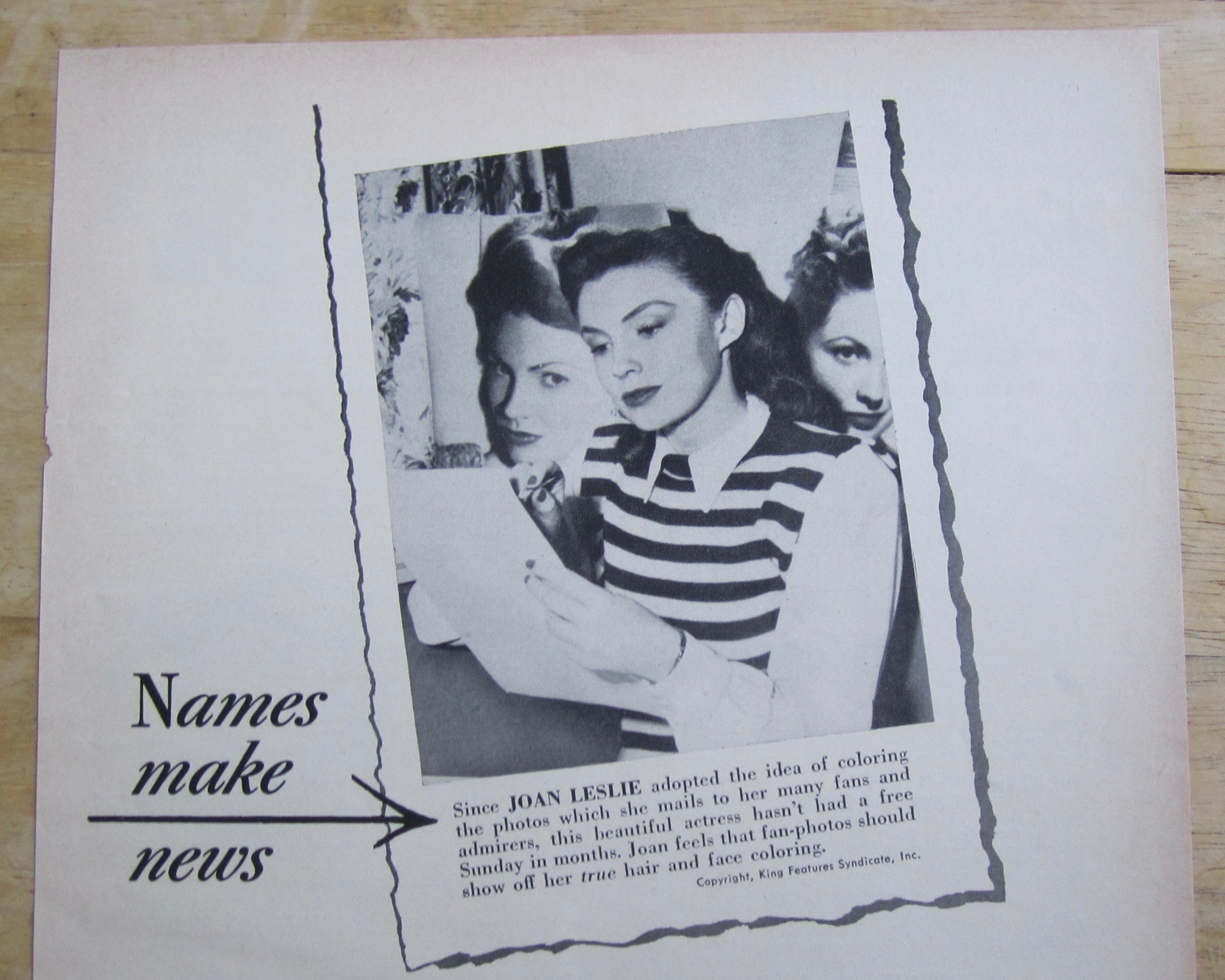 1949 Marshall's Photo-Oil Colors with Joan Leslie