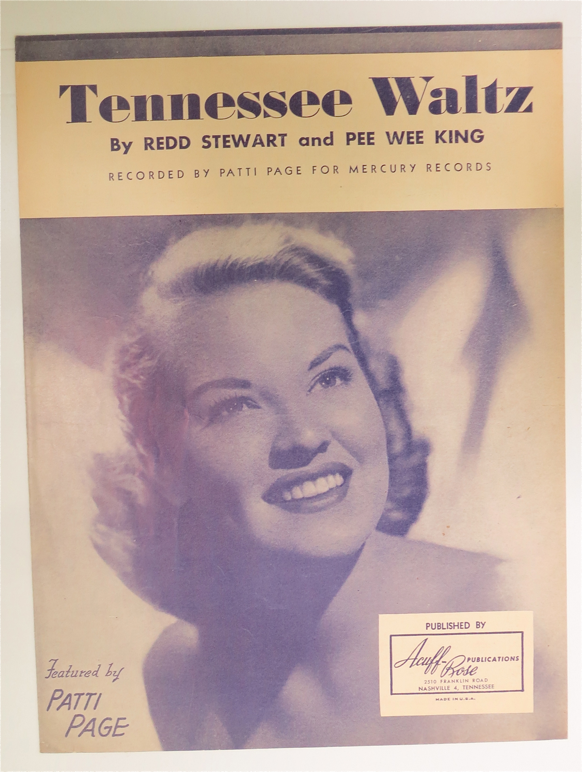 1948 Tennessee Waltz with Patti Page