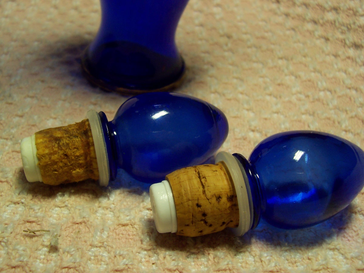 Avon Skin So Soft Cobalt Blue Decanter Cruet
