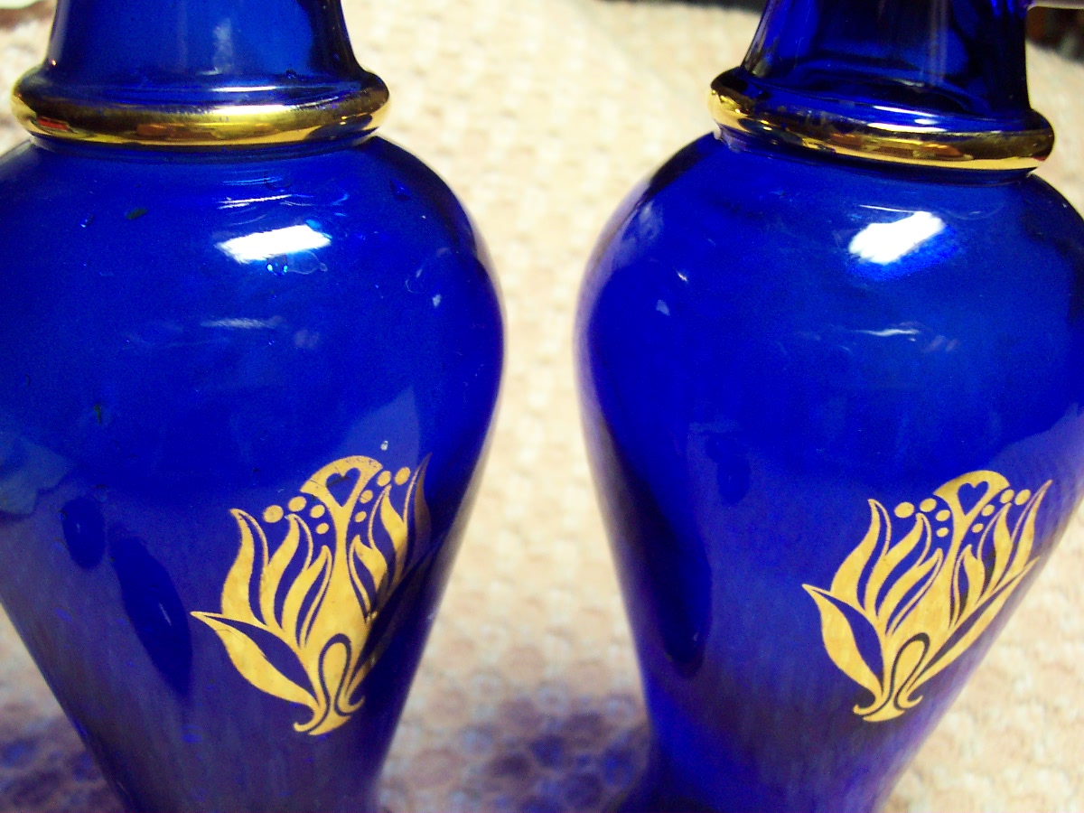 Avon Skin So Soft Cobalt Blue Decanter Cruet