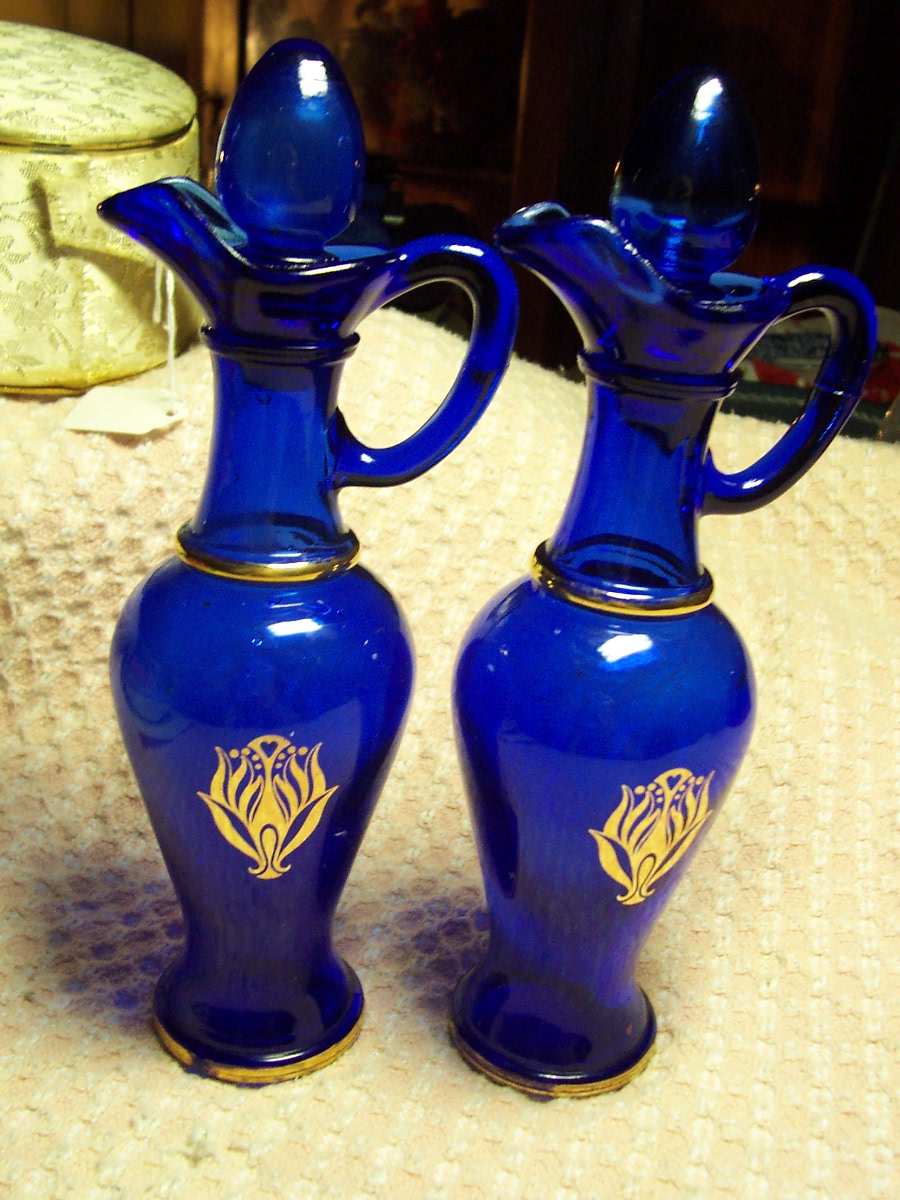 Avon Skin So Soft Cobalt Blue Decanter Cruet