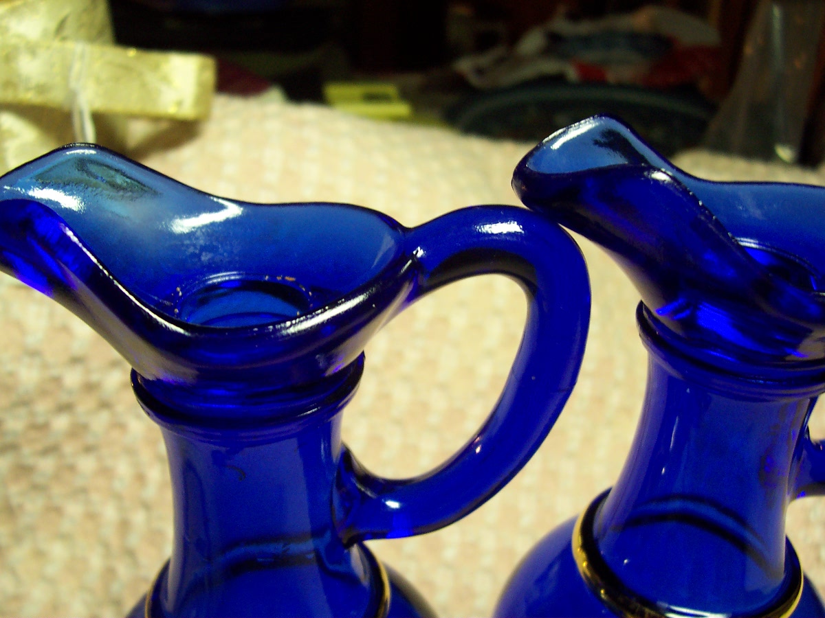 Avon Skin So Soft Cobalt Blue Decanter Cruet