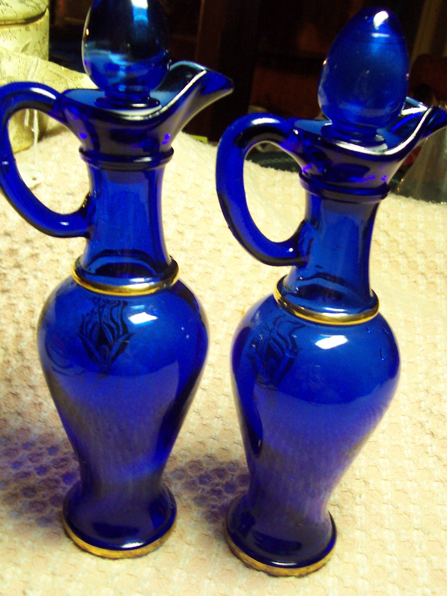 Avon Skin So Soft Cobalt Blue Decanter Cruet