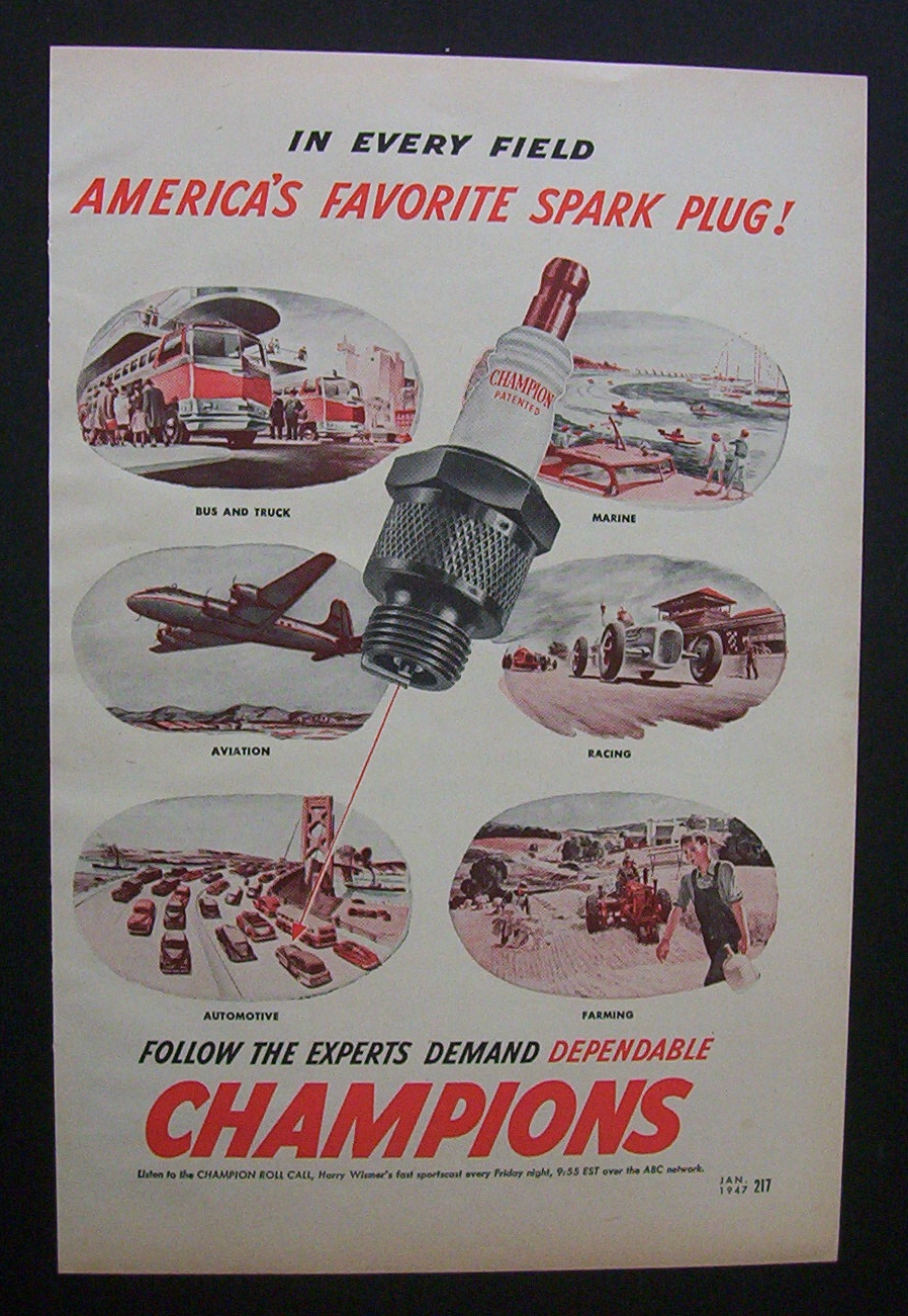 1947  Champion  Spark  Plugs