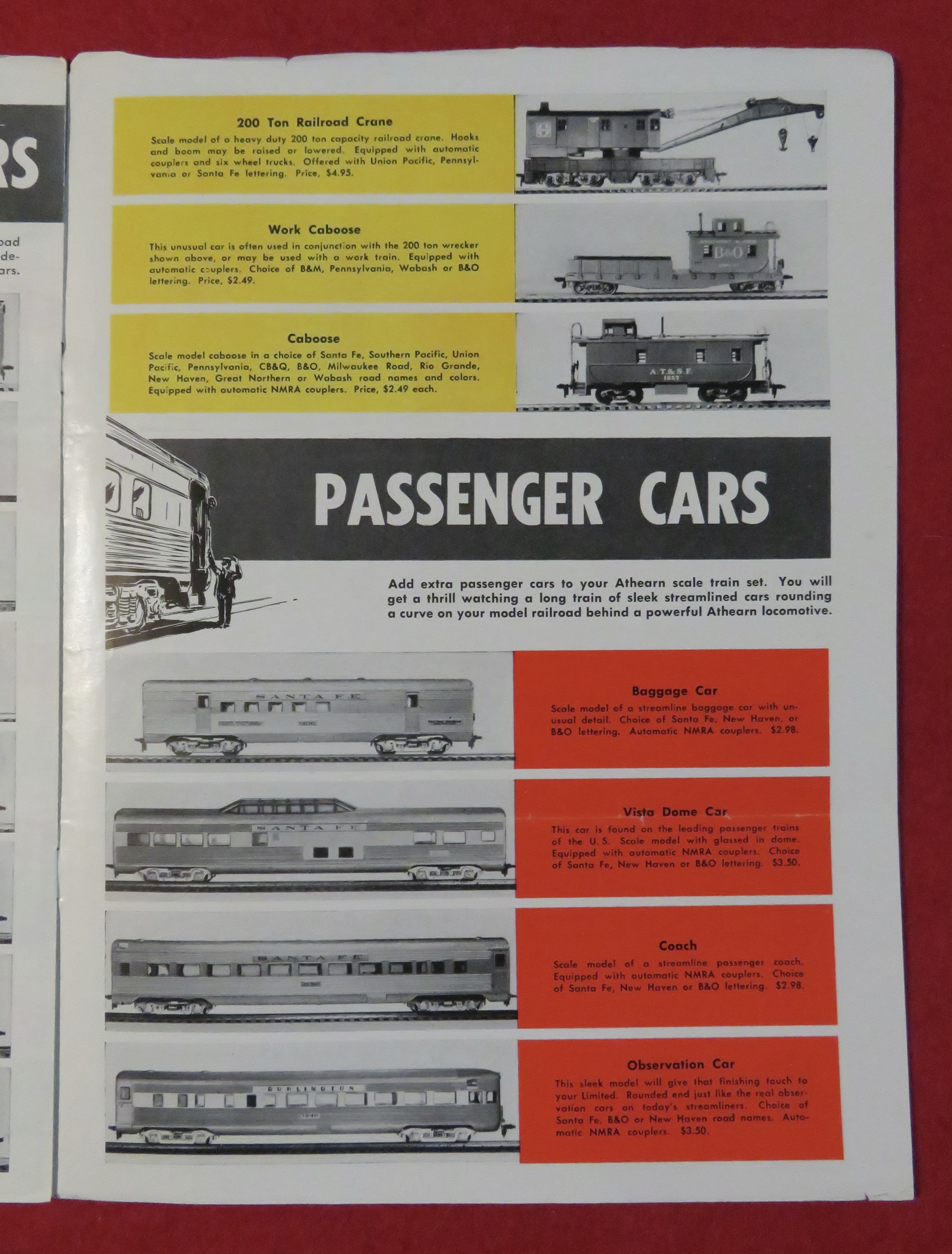 Athearn Model Railroad Train Catalog 1959 - 1960